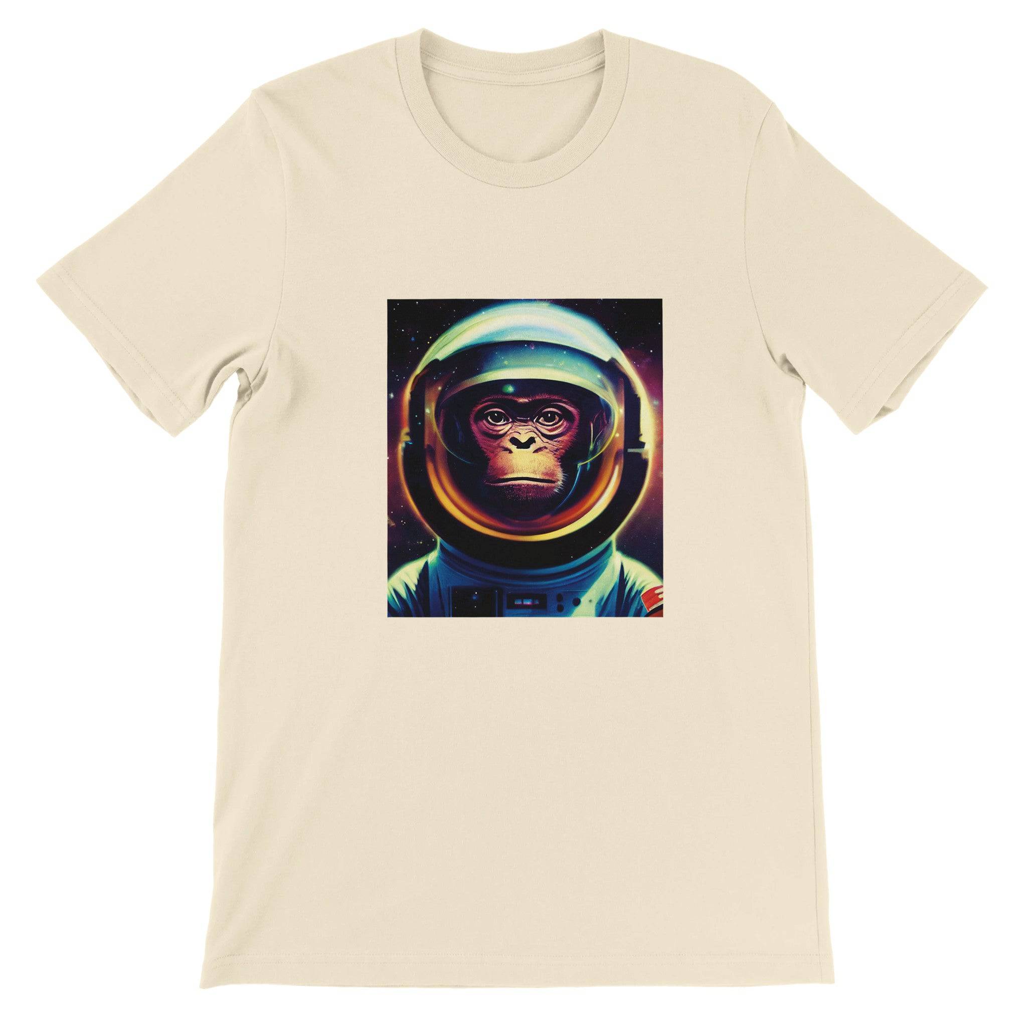 Budget Unisex Crewneck T-shirt/Monkey-Astronaut - Enet Images