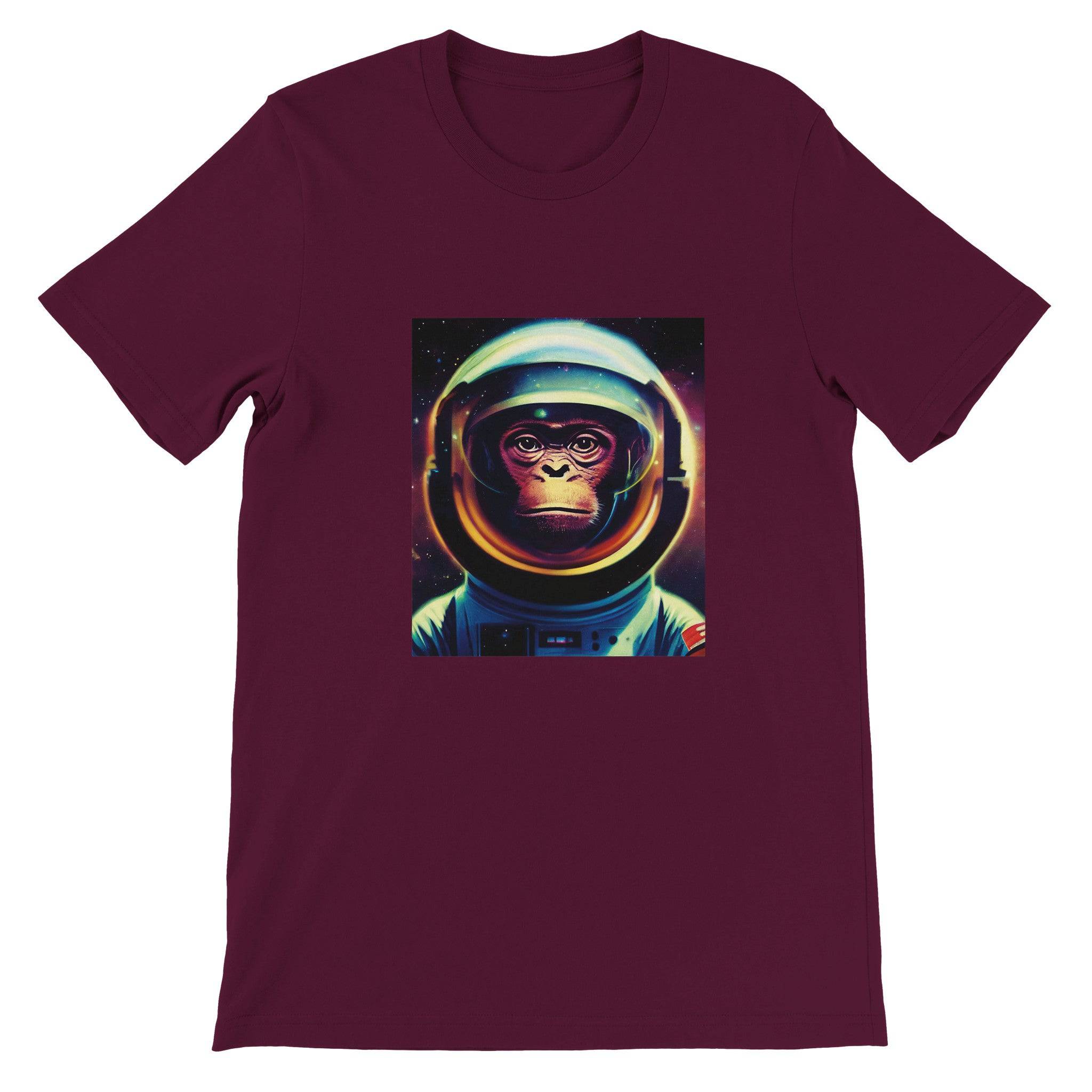Budget Unisex Crewneck T-shirt/Monkey-Astronaut - Enet Images