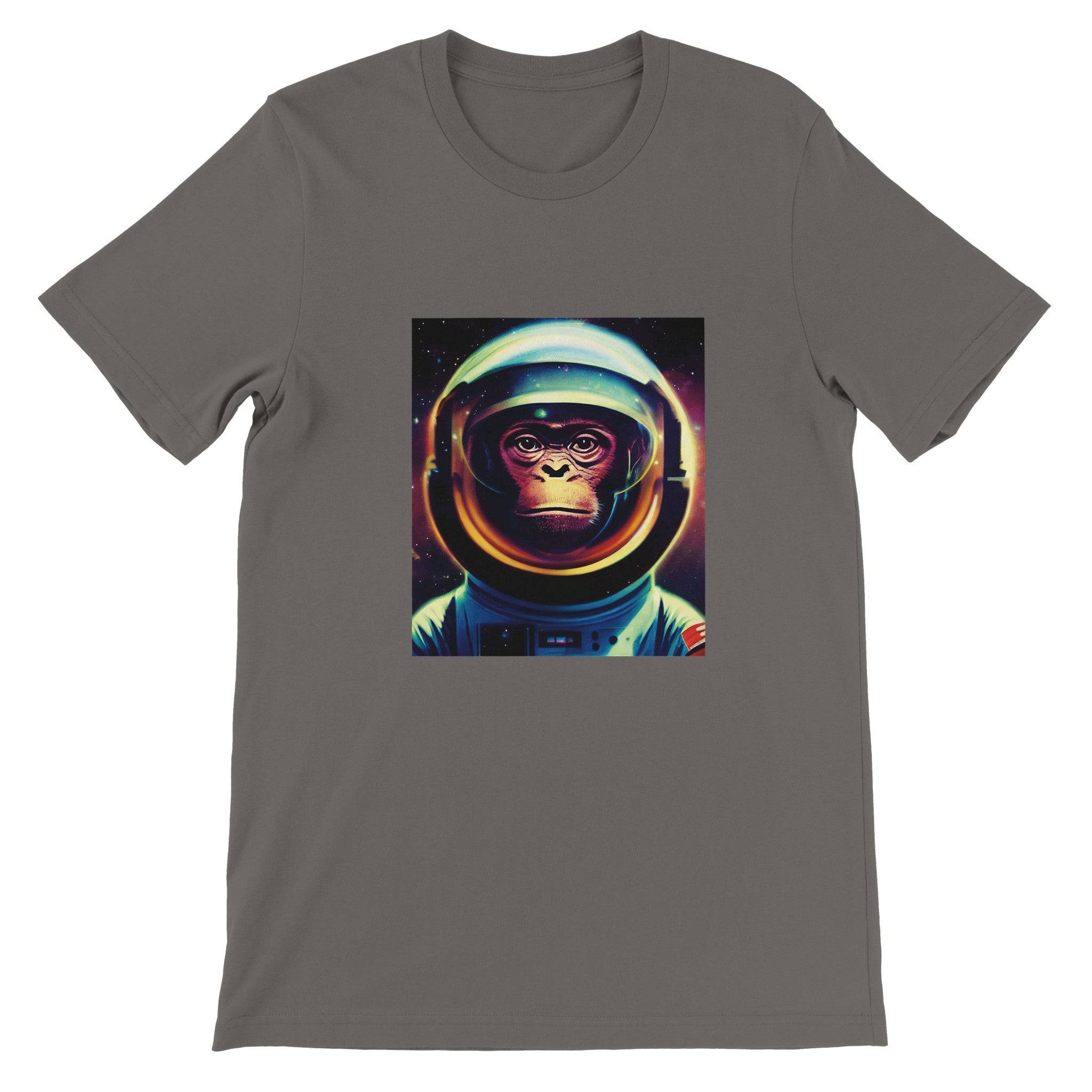 Budget Unisex Crewneck T-shirt/Monkey-Astronaut - Enet Images