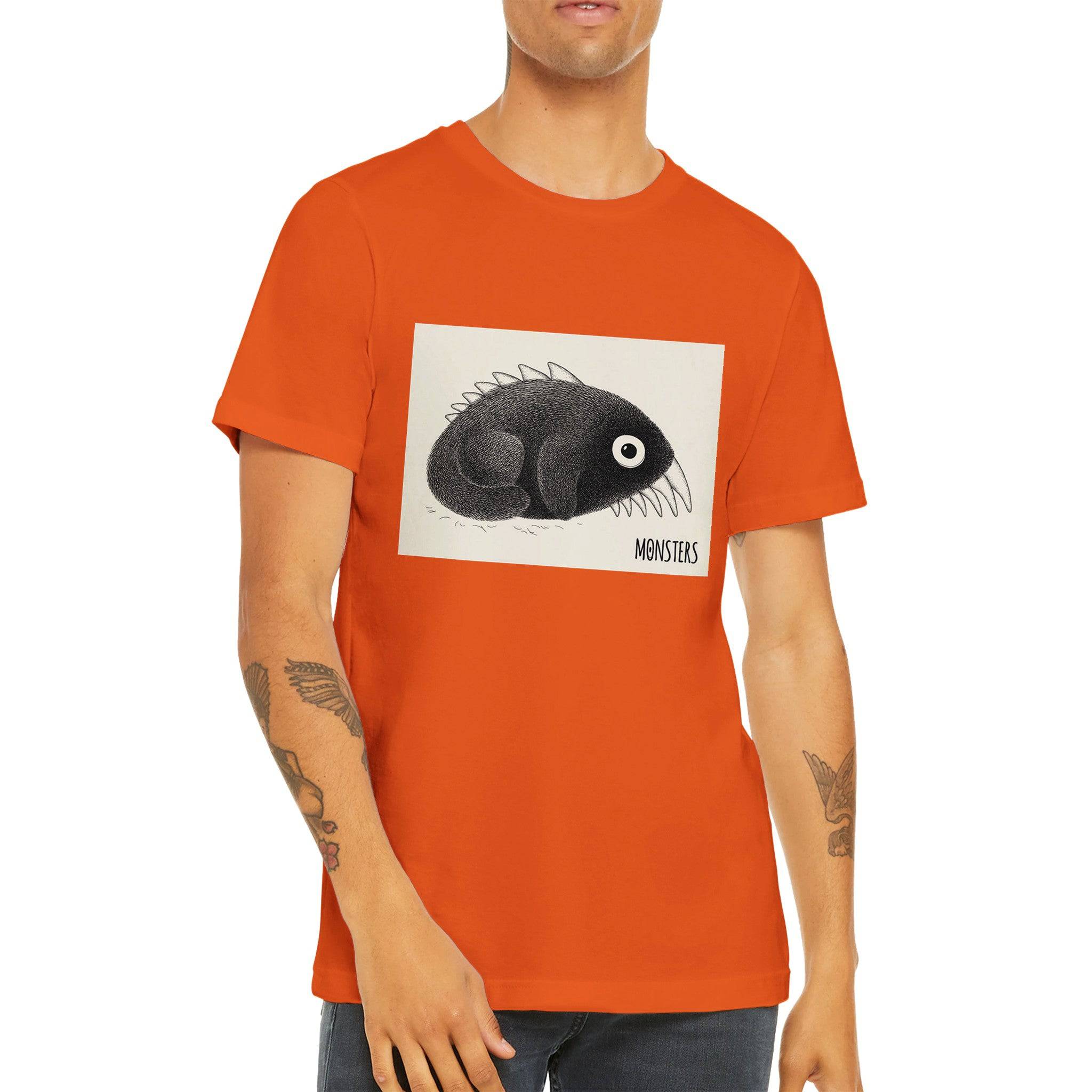Budget Unisex Crewneck T-shirt/Monster-Fish - Enet Images