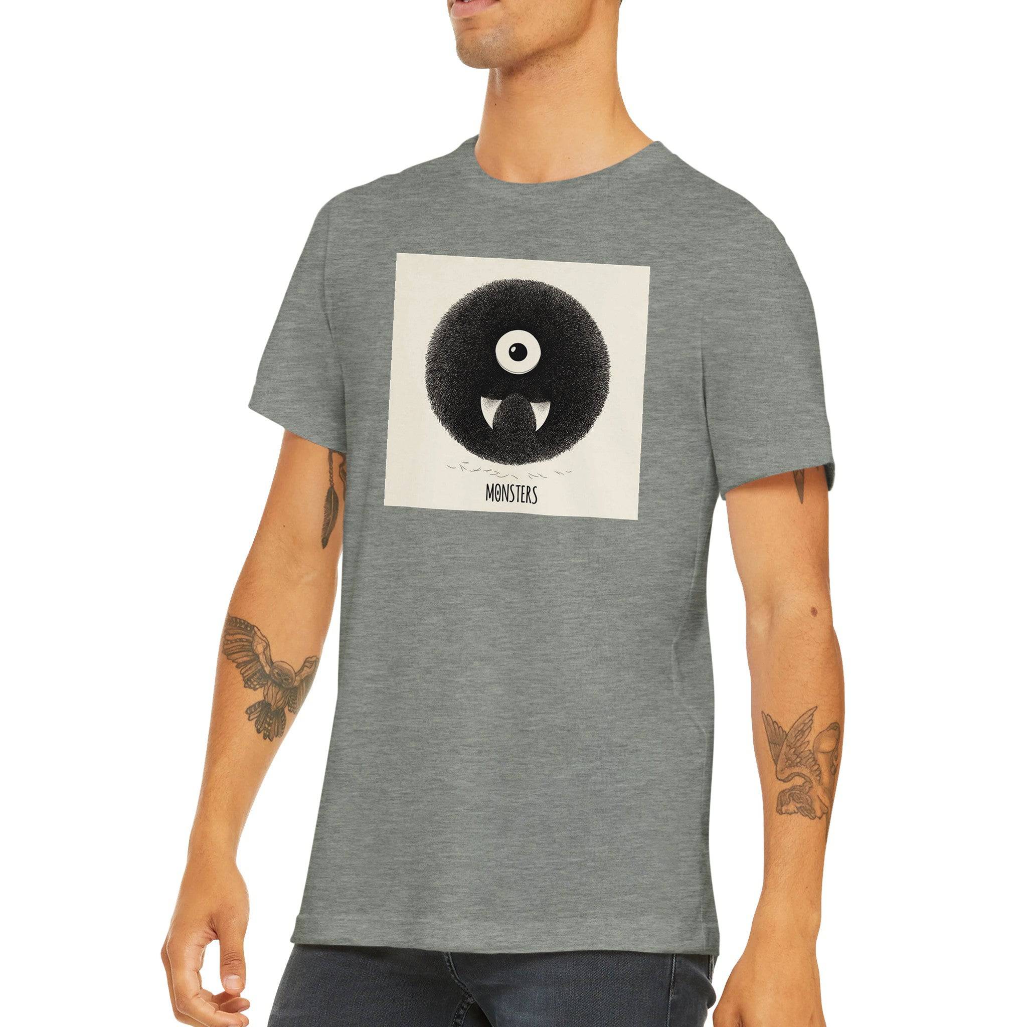 Budget Unisex Crewneck T-shirt/Monster-Teeth - Enet Images