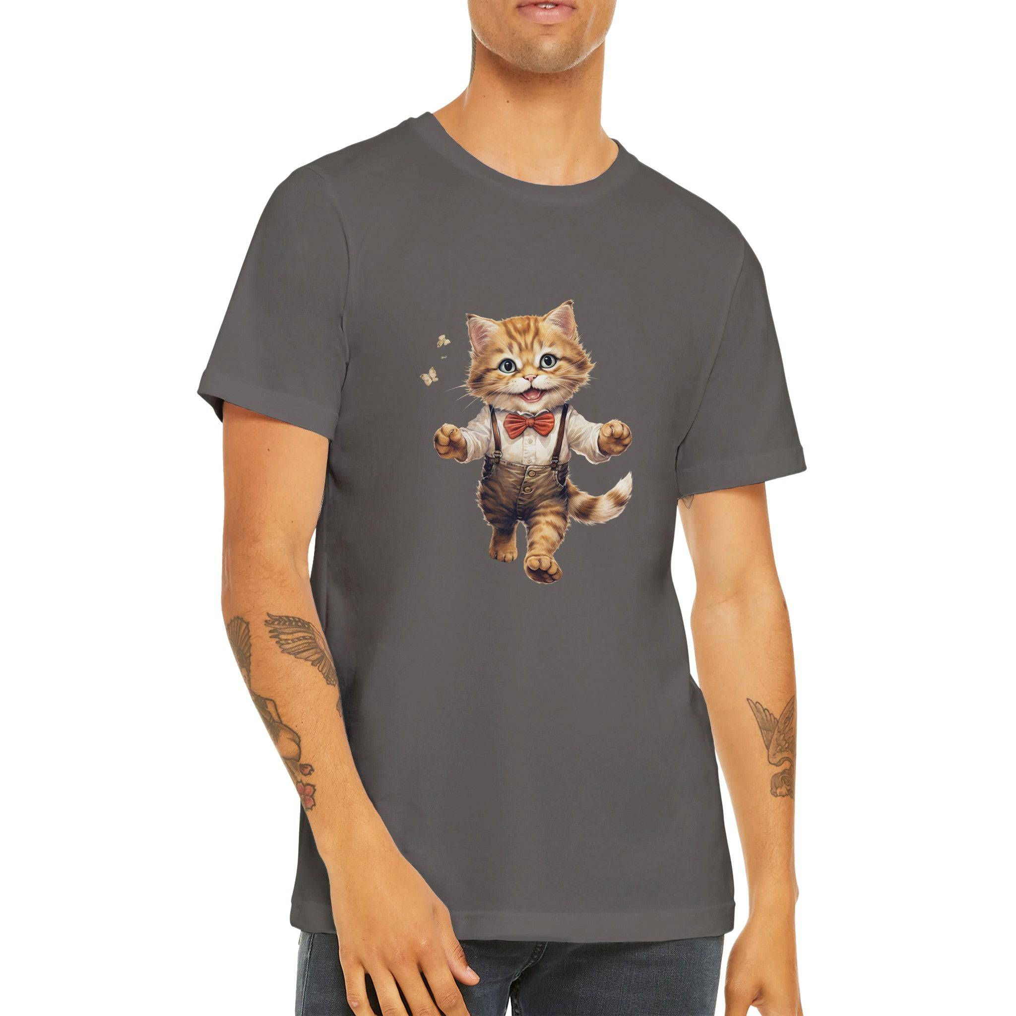 Budget Unisex Crewneck T-shirt/Mr-Cat - Enet Images