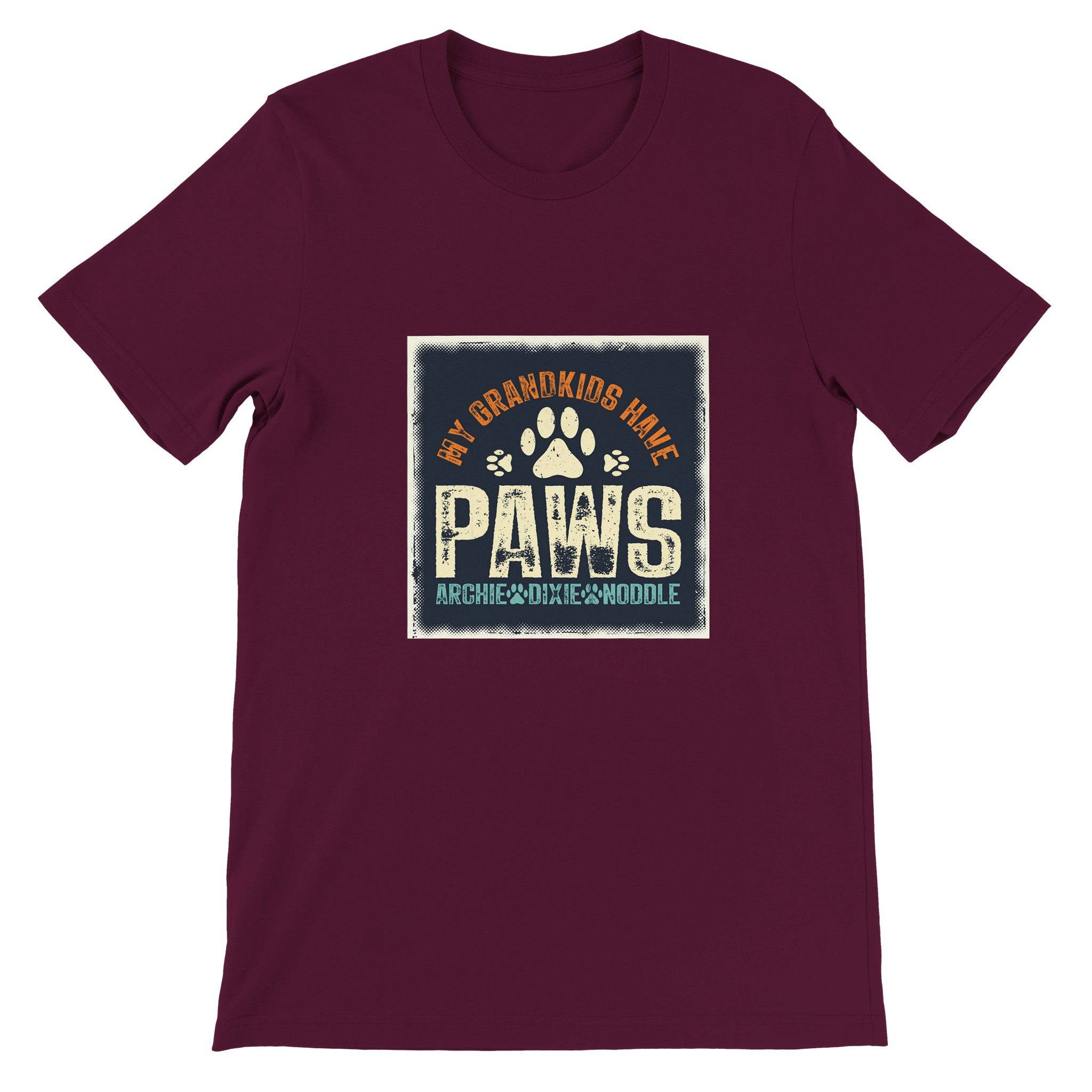 Budget Unisex Crewneck T-shirt/My-Grandkids-Have-Paws - Enet Images