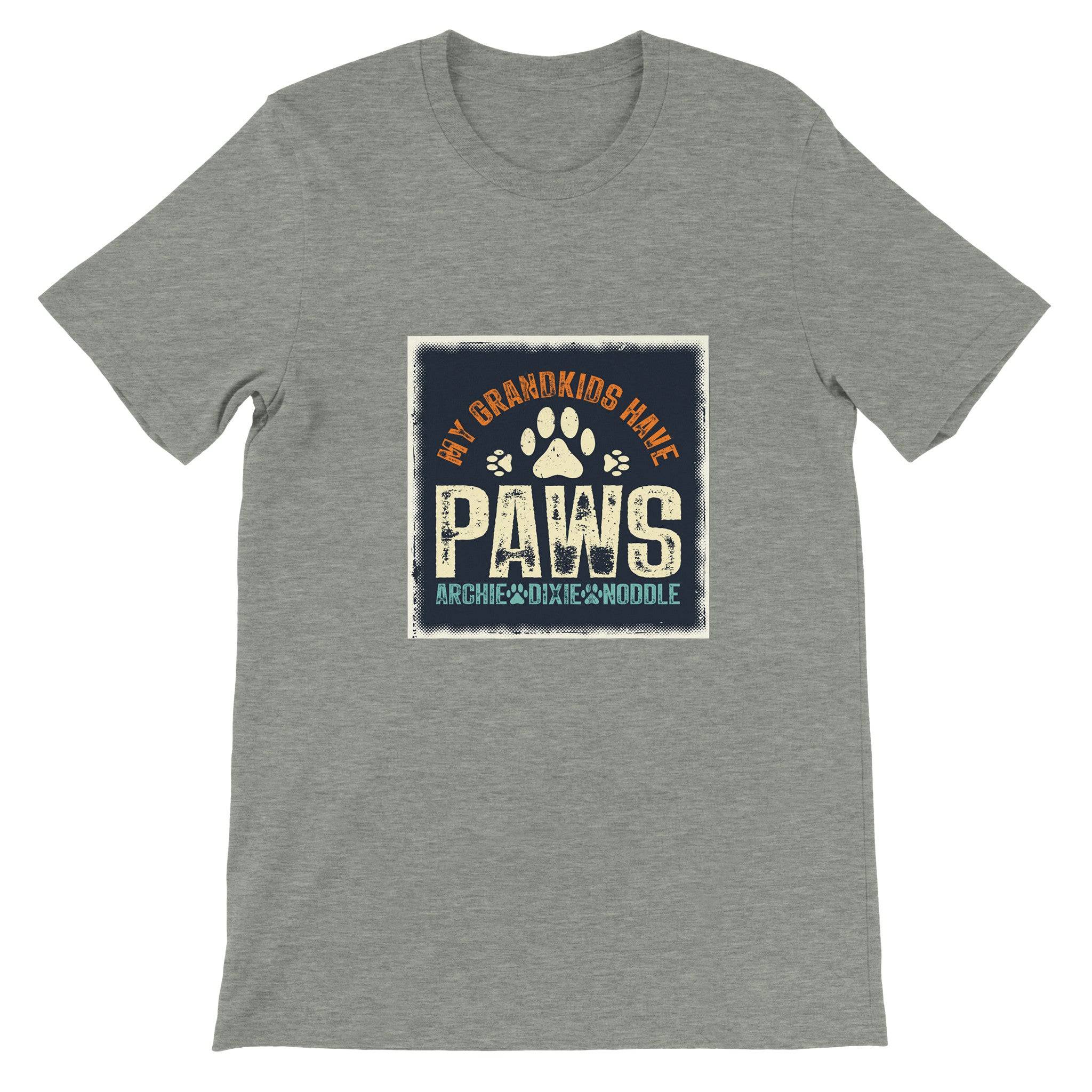 Budget Unisex Crewneck T-shirt/My-Grandkids-Have-Paws - Enet Images