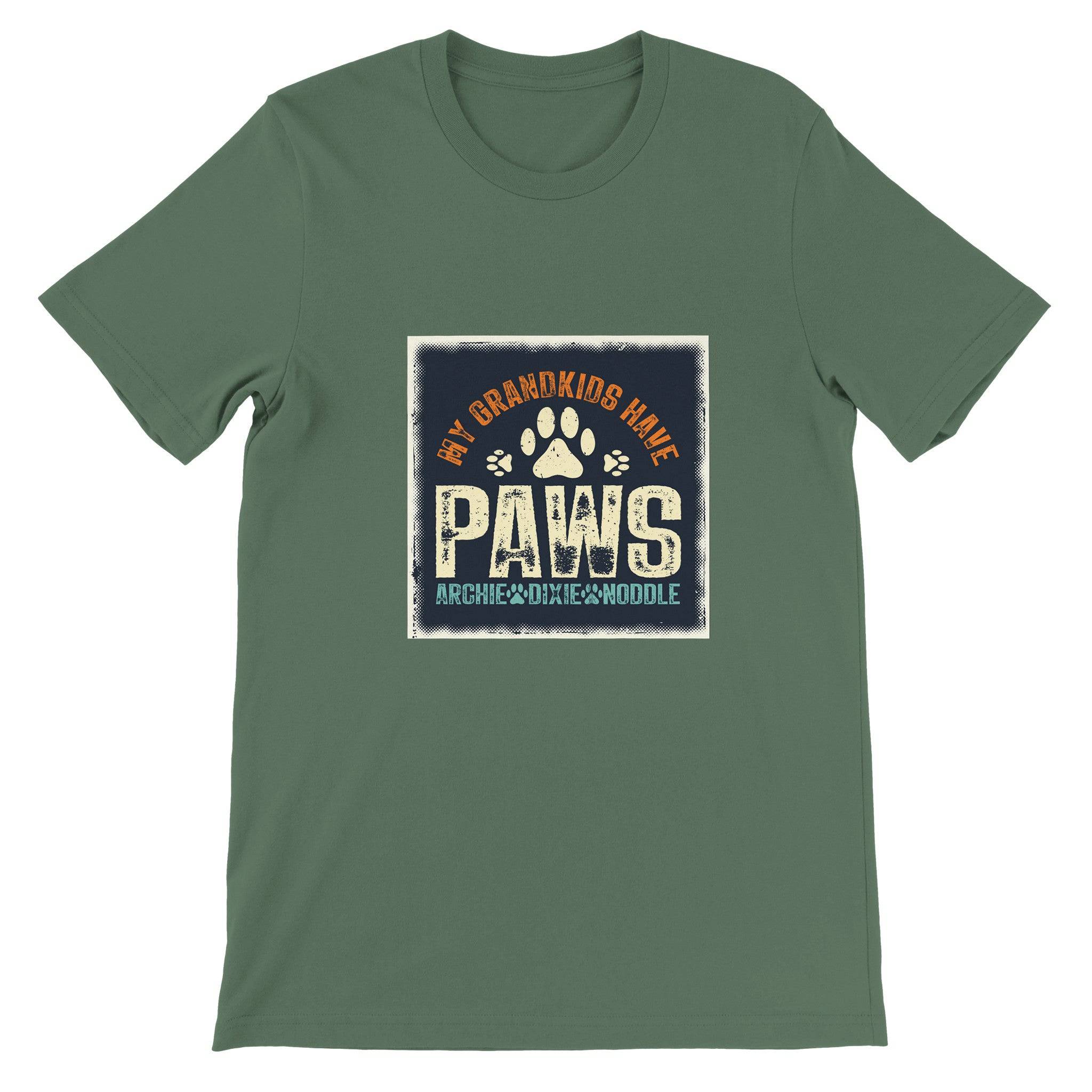 Budget Unisex Crewneck T-shirt/My-Grandkids-Have-Paws - Enet Images