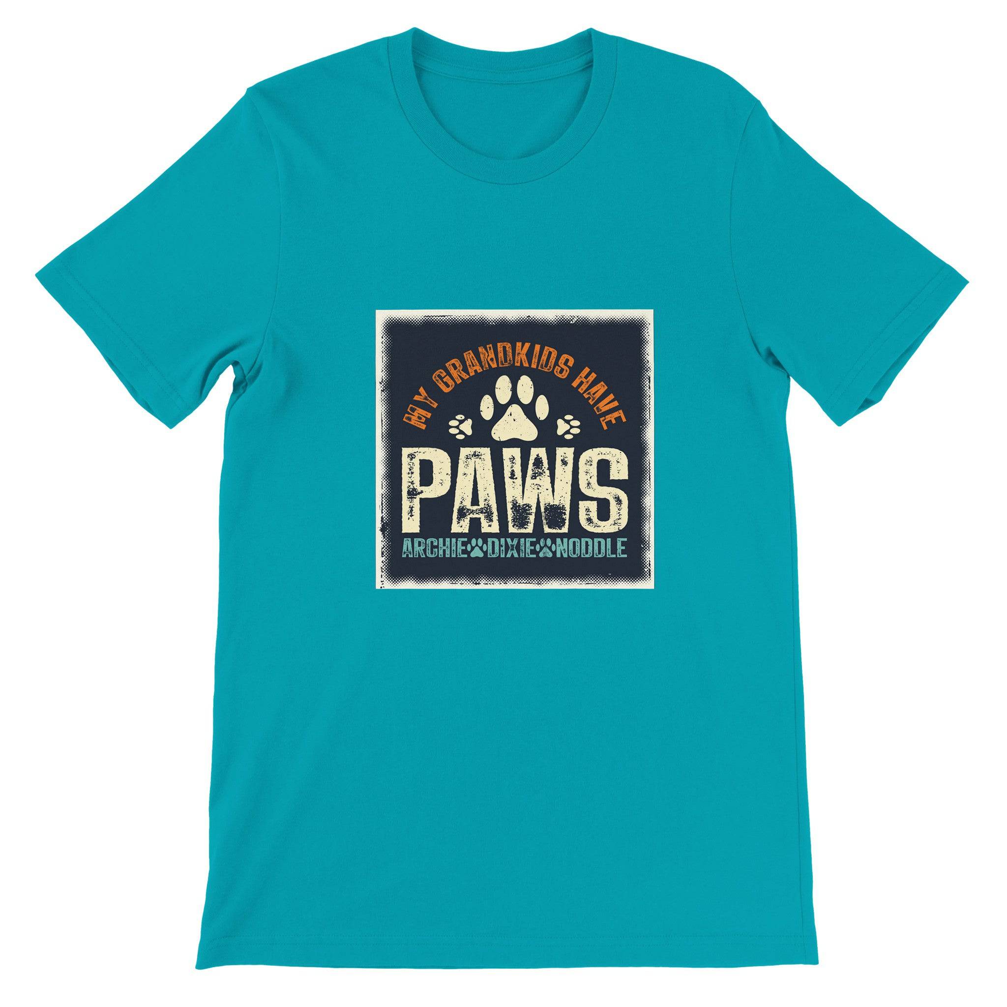 Budget Unisex Crewneck T-shirt/My-Grandkids-Have-Paws - Enet Images