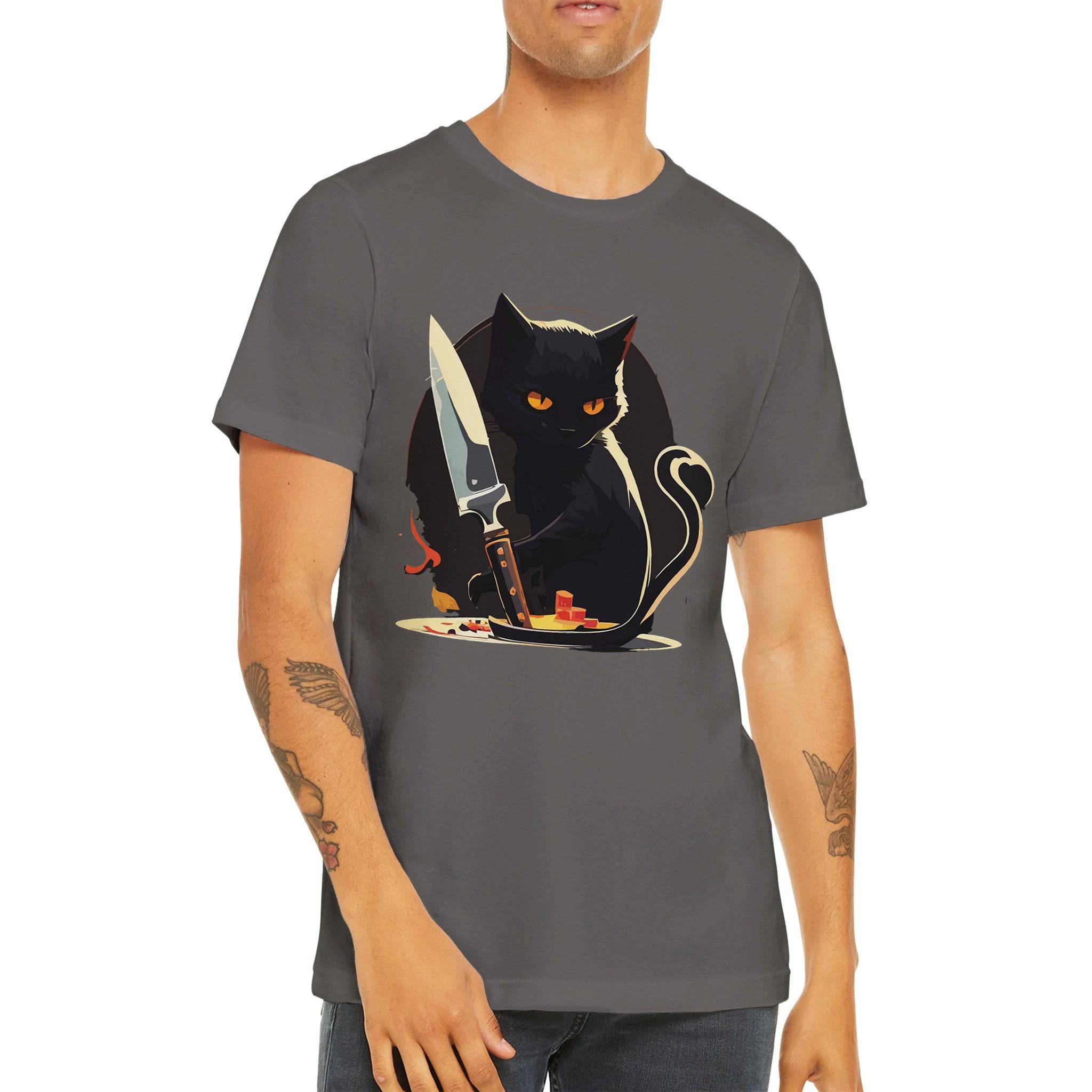 Budget Unisex Crewneck T-shirt/My-Inner-Serial-Killer-Knife - Enet Images