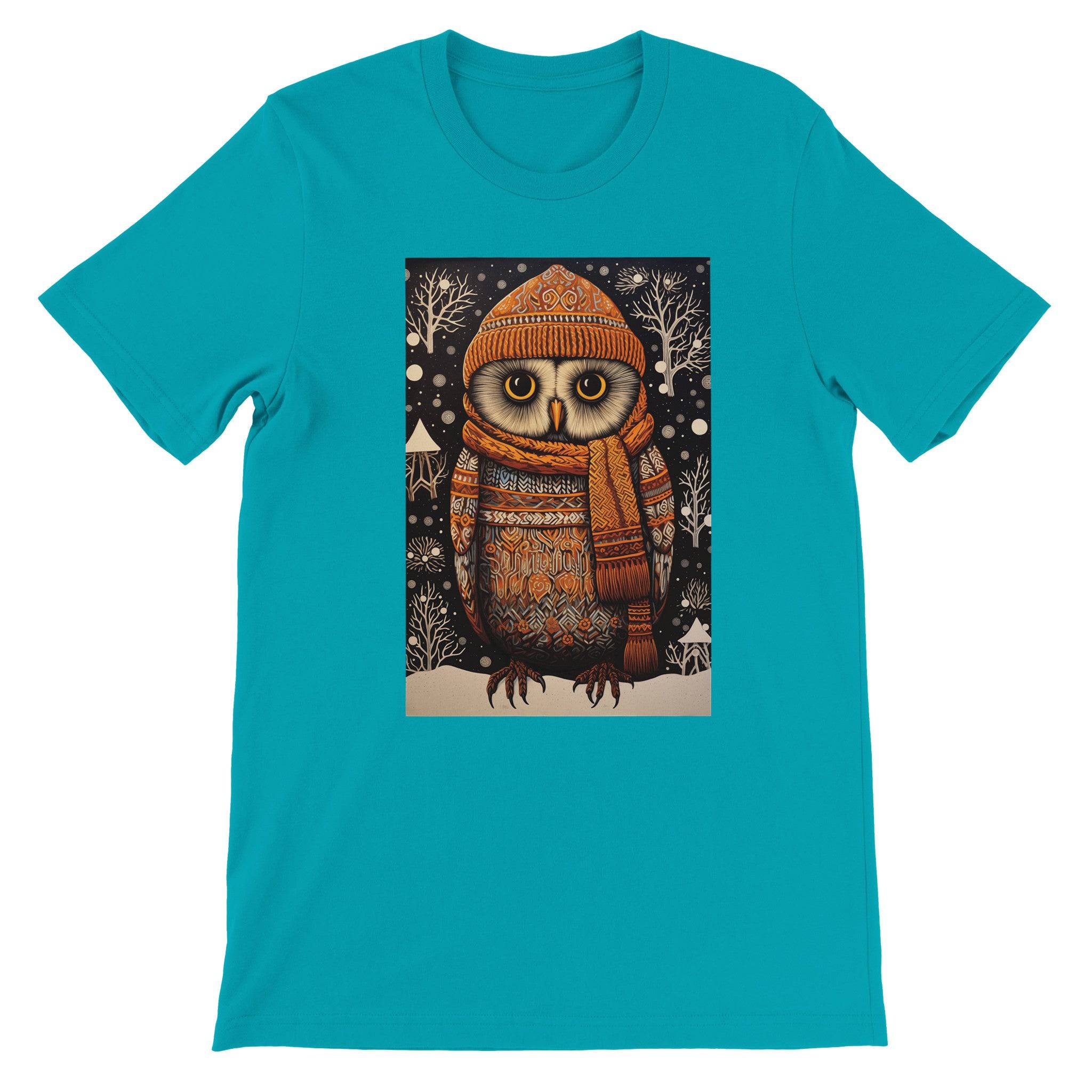 Budget Unisex Crewneck T-shirt/Owl-Winter - Enet Images