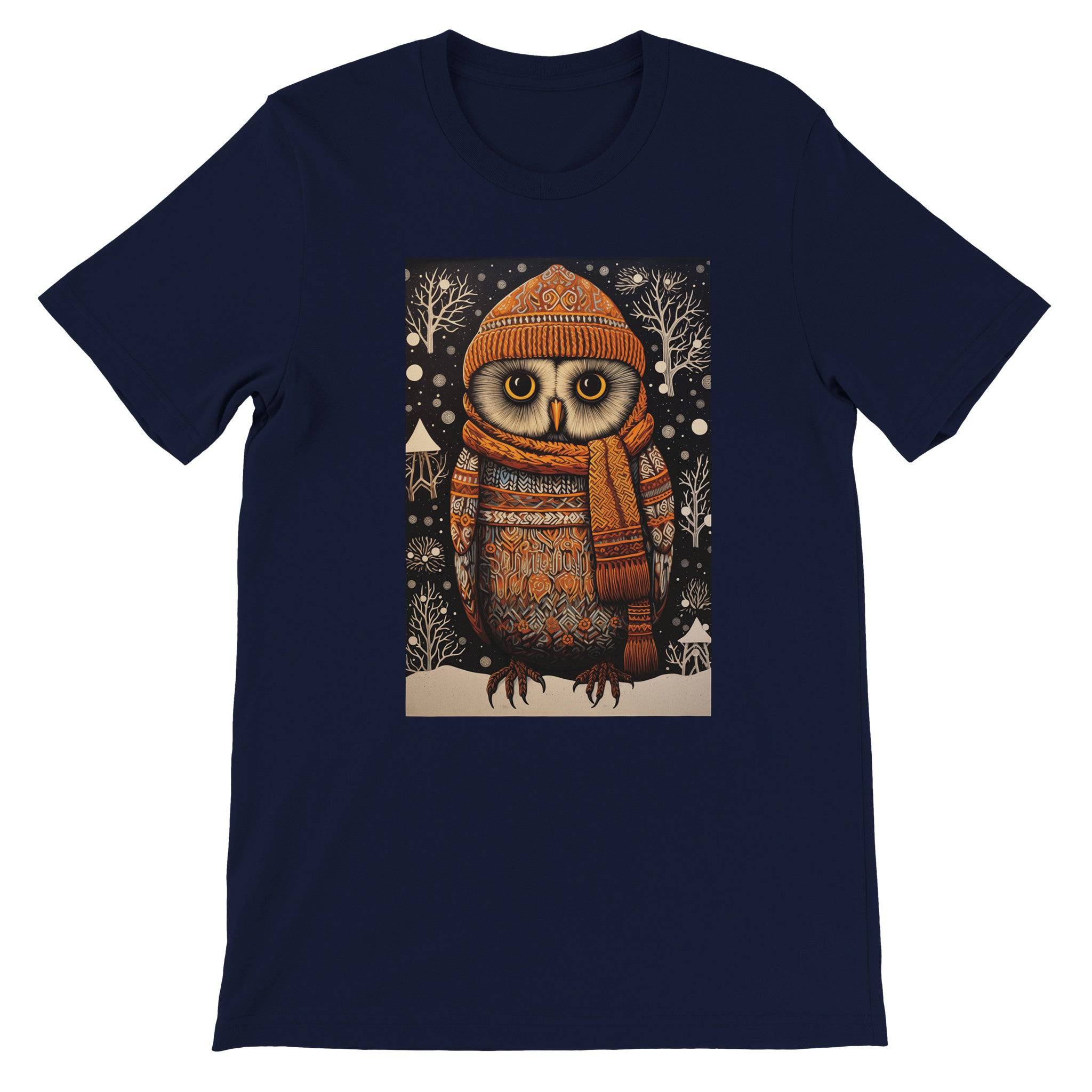 Budget Unisex Crewneck T-shirt/Owl-Winter - Enet Images