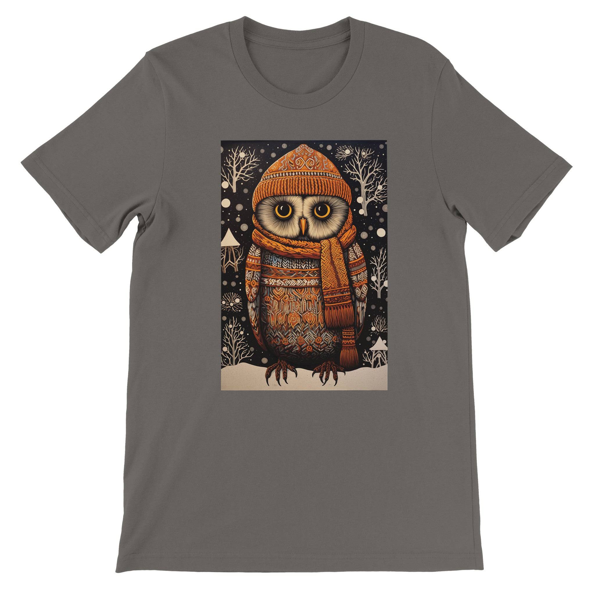 Budget Unisex Crewneck T-shirt/Owl-Winter - Enet Images