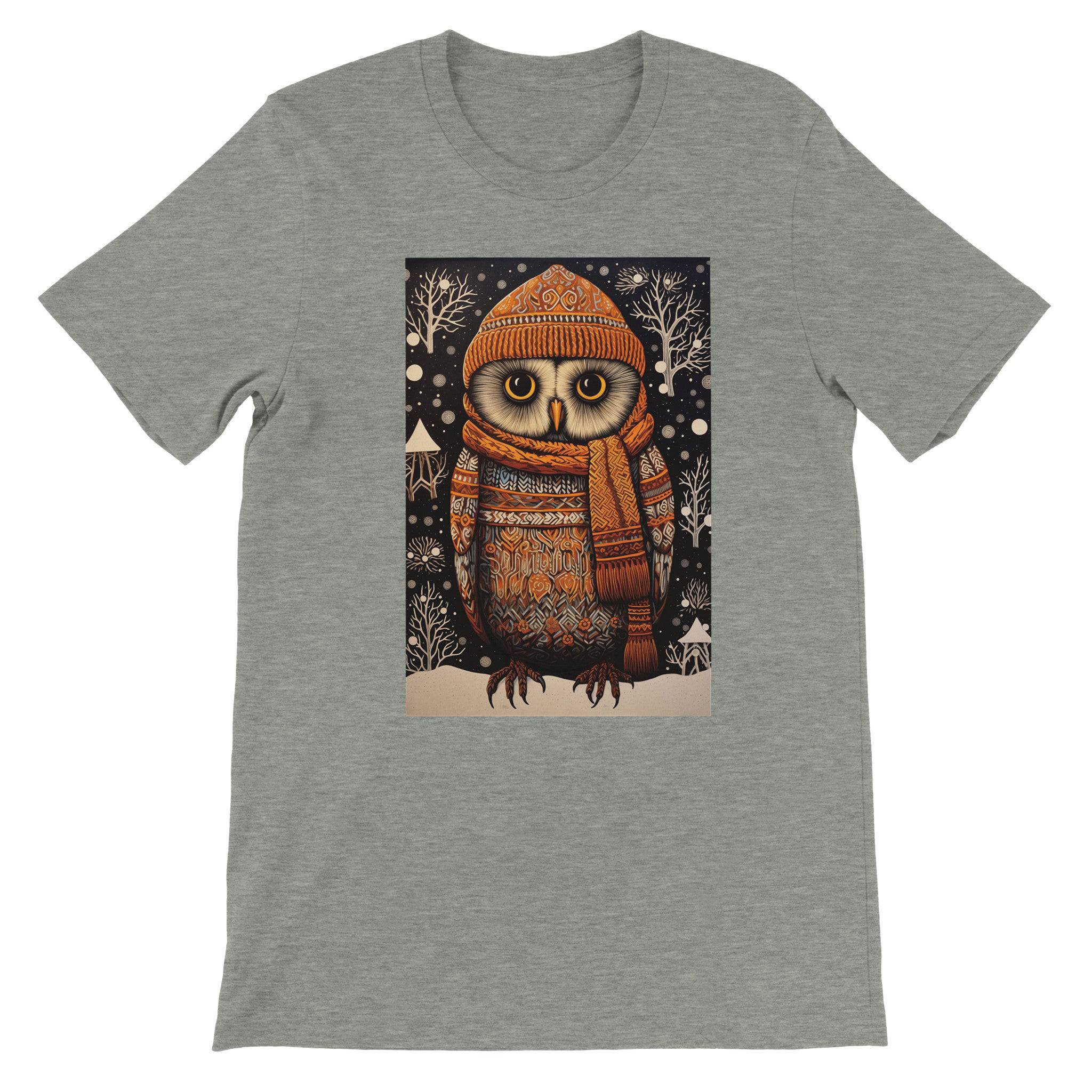 Budget Unisex Crewneck T-shirt/Owl-Winter - Enet Images