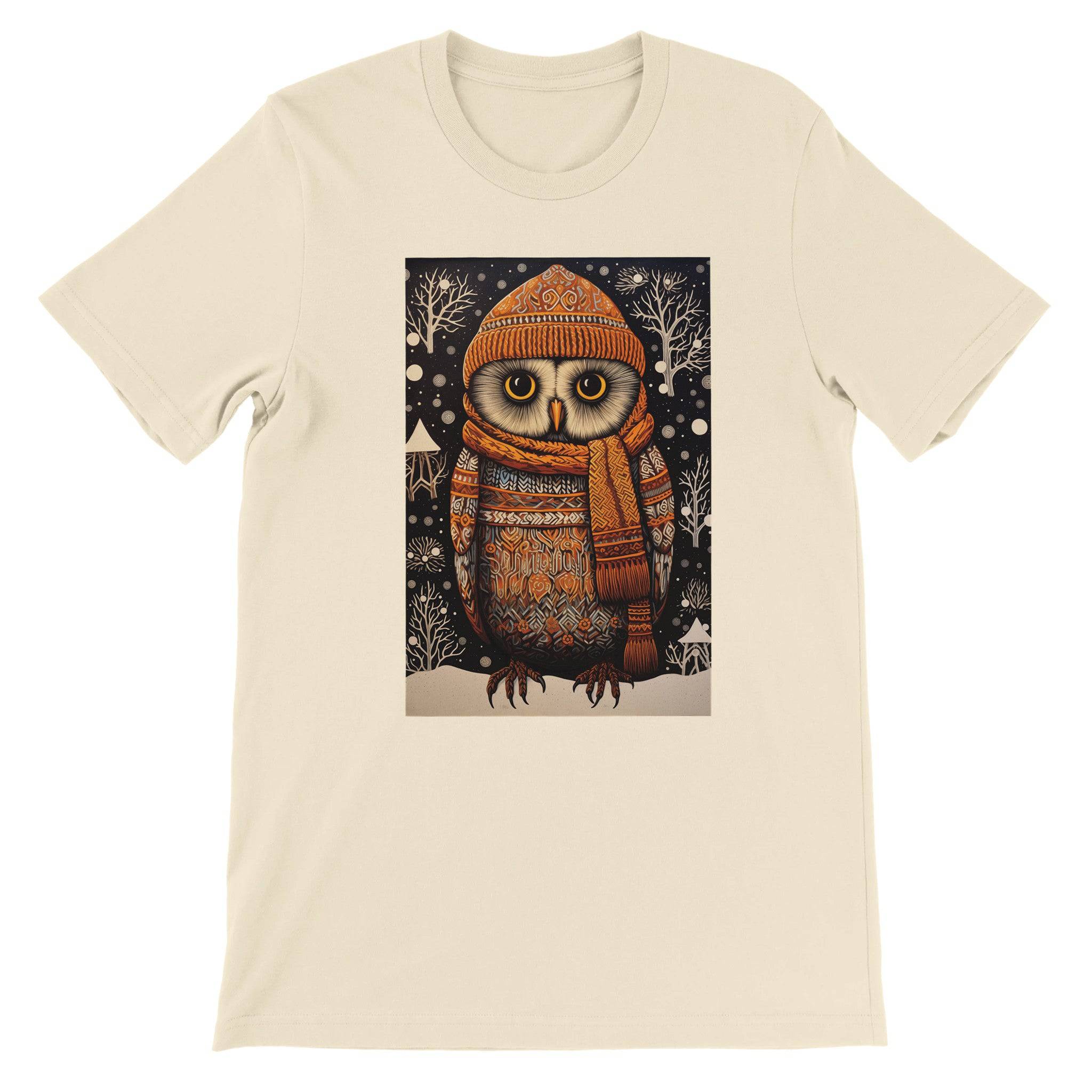 Budget Unisex Crewneck T-shirt/Owl-Winter - Enet Images