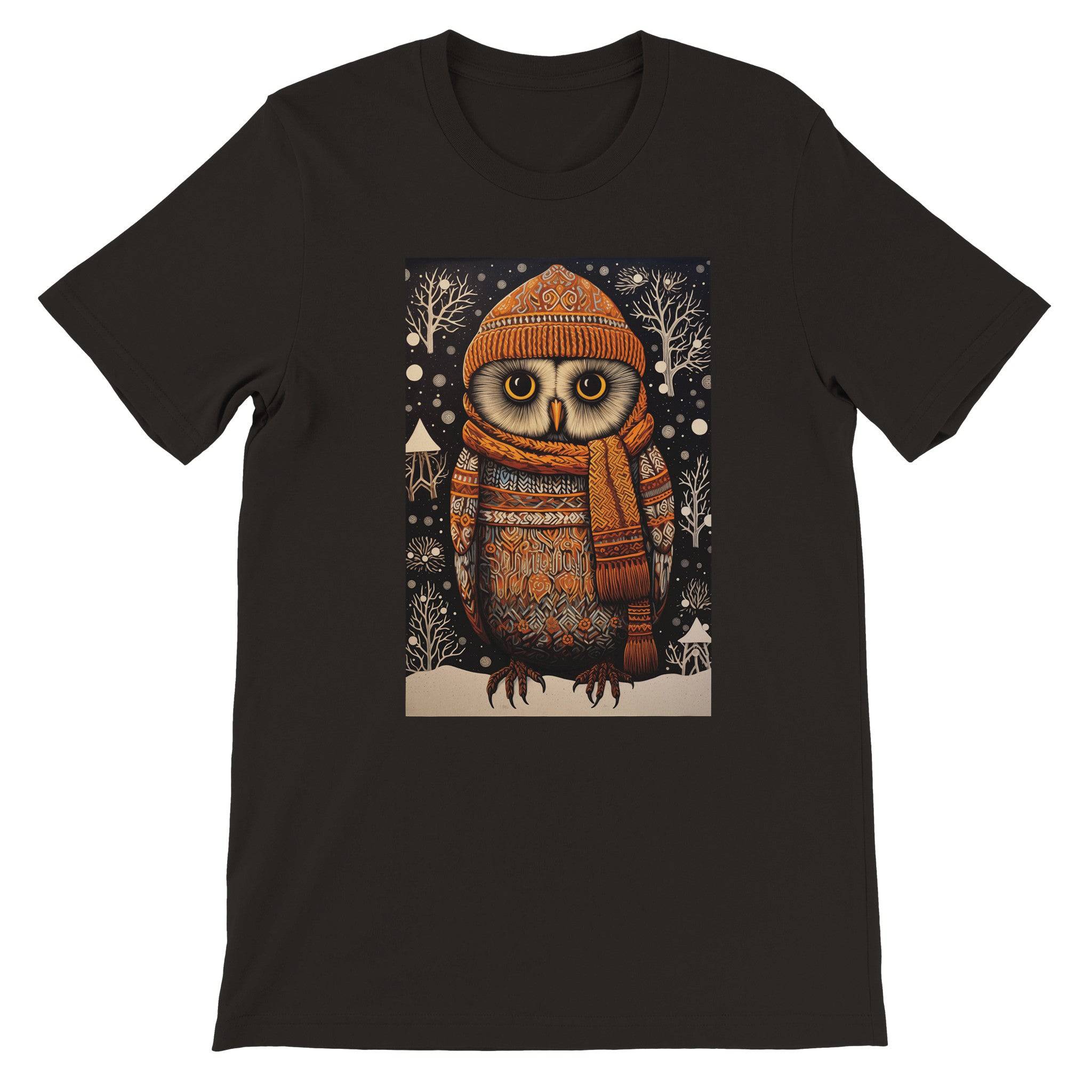 Budget Unisex Crewneck T-shirt/Owl-Winter - Enet Images