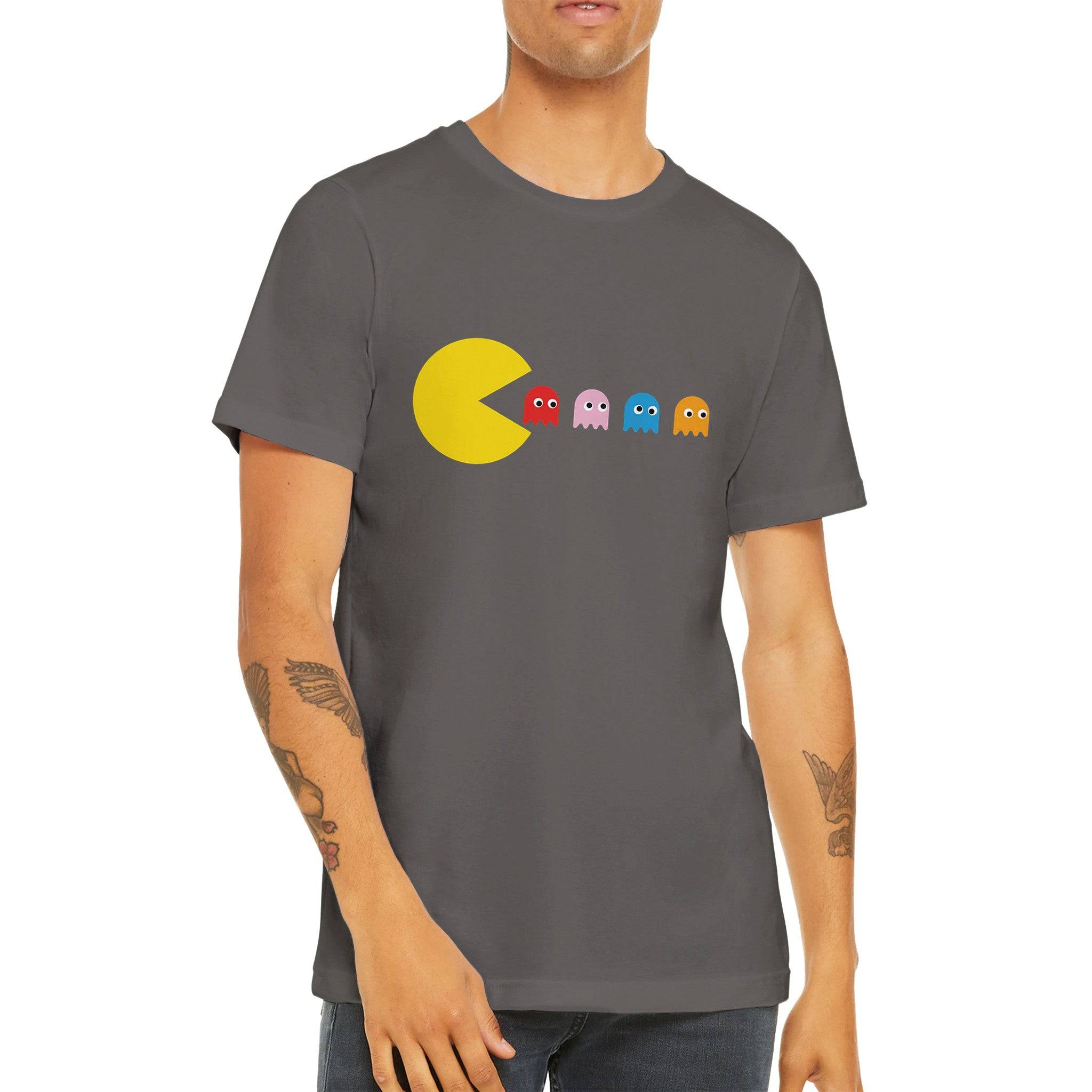 Budget Unisex Crewneck T-shirt/Pac-man-2 - Enet Images