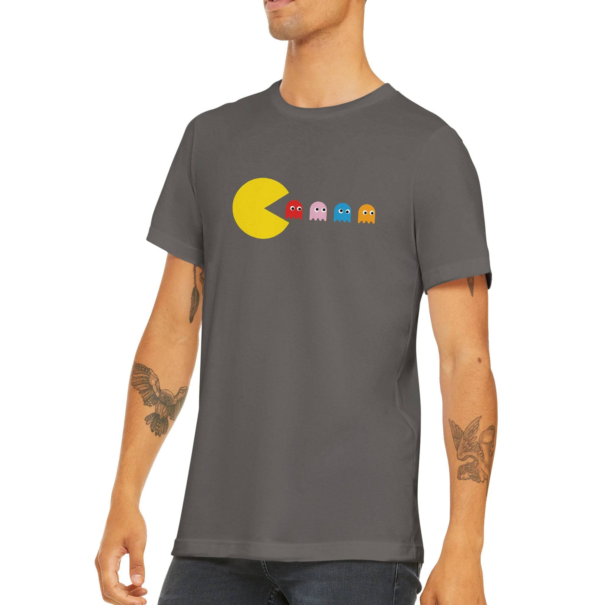 Budget Unisex Crewneck T-shirt/Pac-man-2 - Enet Images