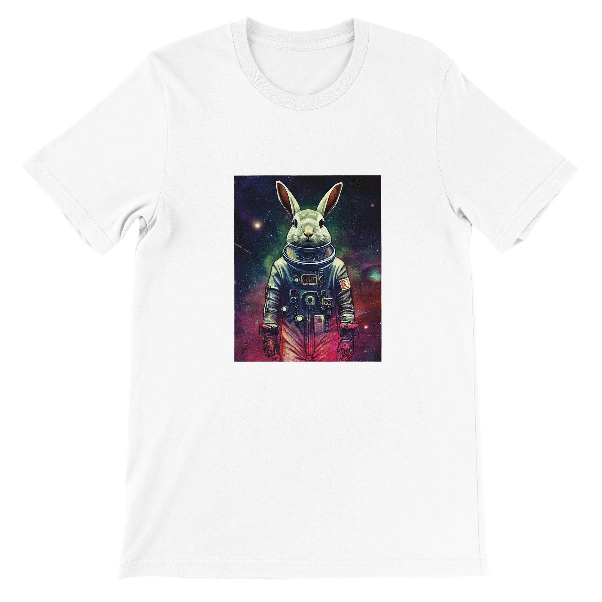 Budget Unisex Crewneck T-shirt/Rabbit-Astronaut - Enet Images