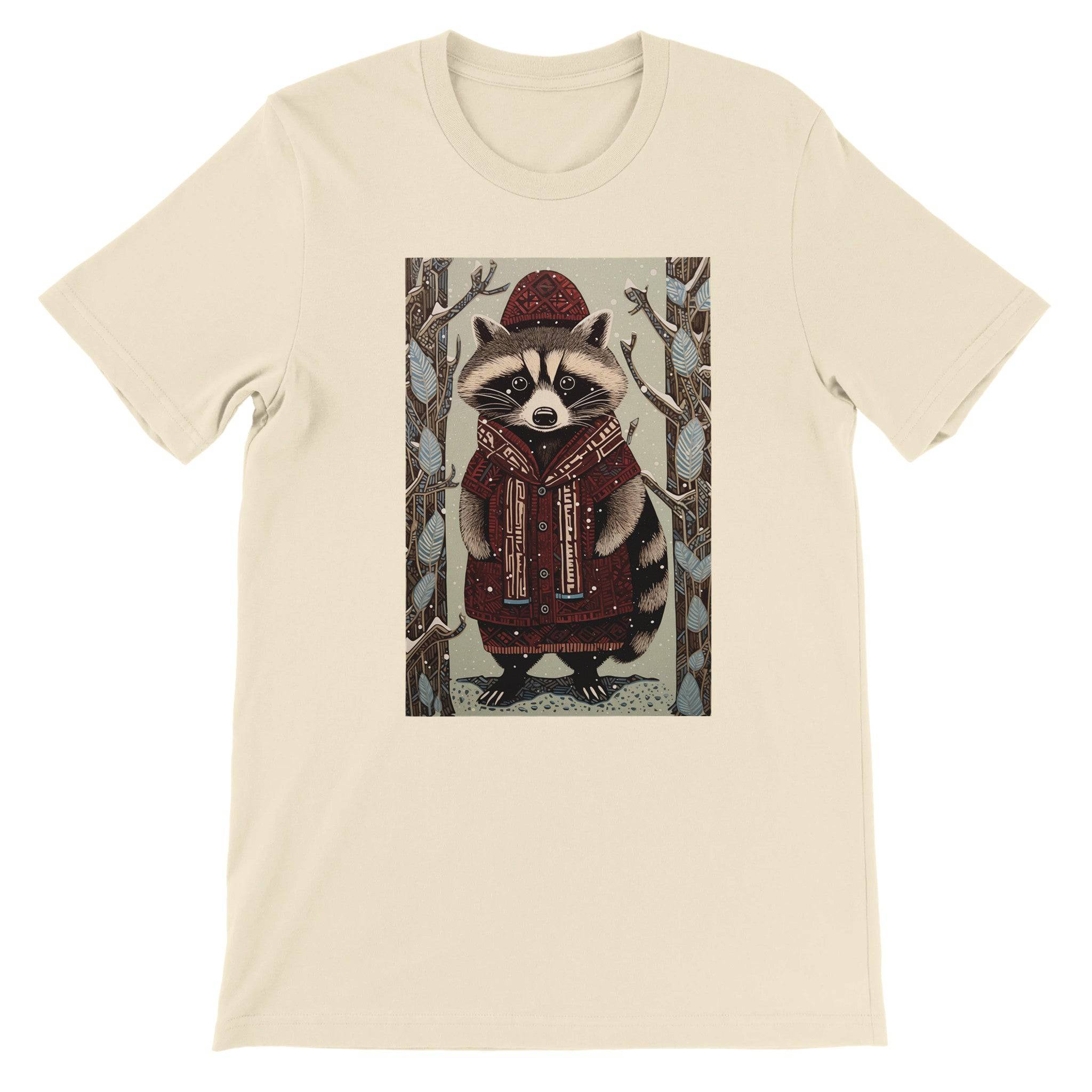Budget Unisex Crewneck T-shirt/Racoon-Winter - Enet Images