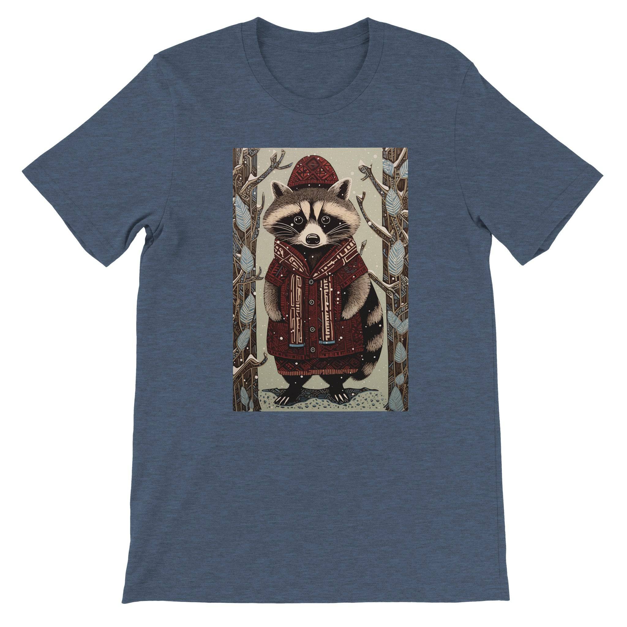 Budget Unisex Crewneck T-shirt/Racoon-Winter - Enet Images