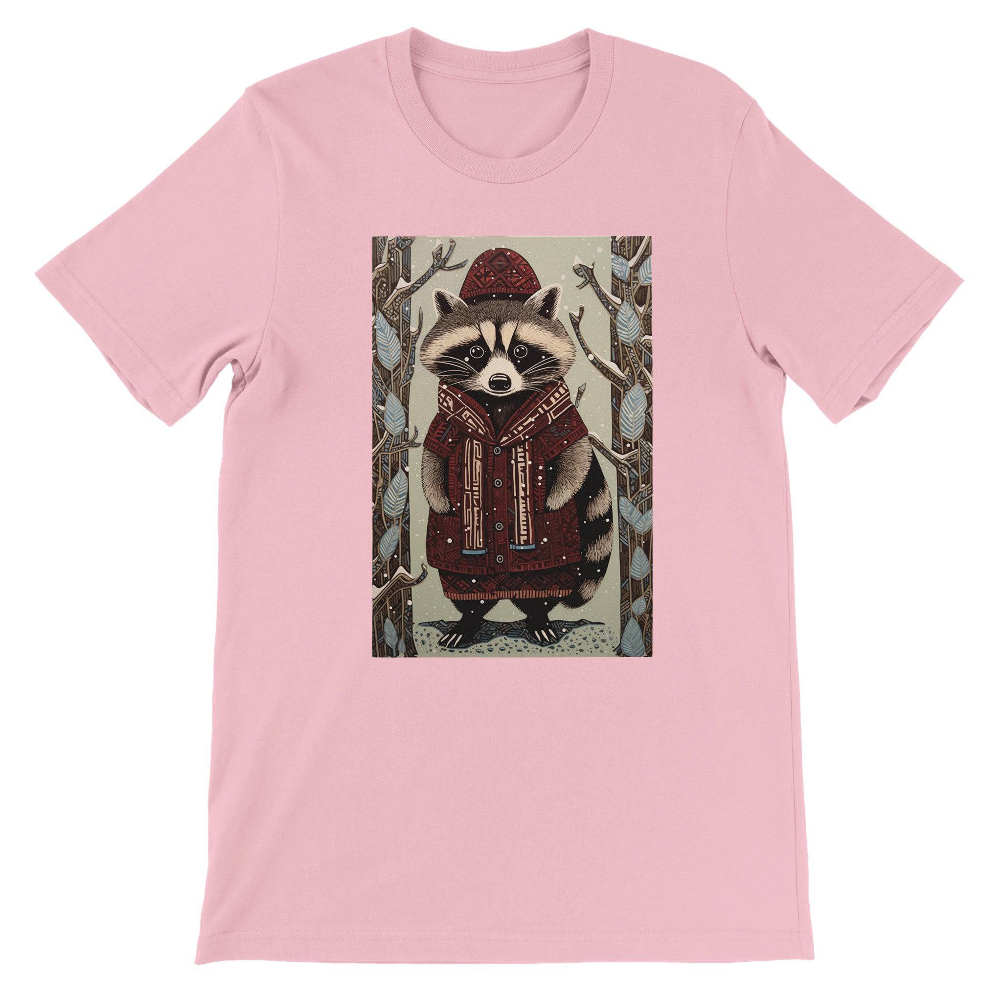 Budget Unisex Crewneck T-shirt/Racoon-Winter - Enet Images