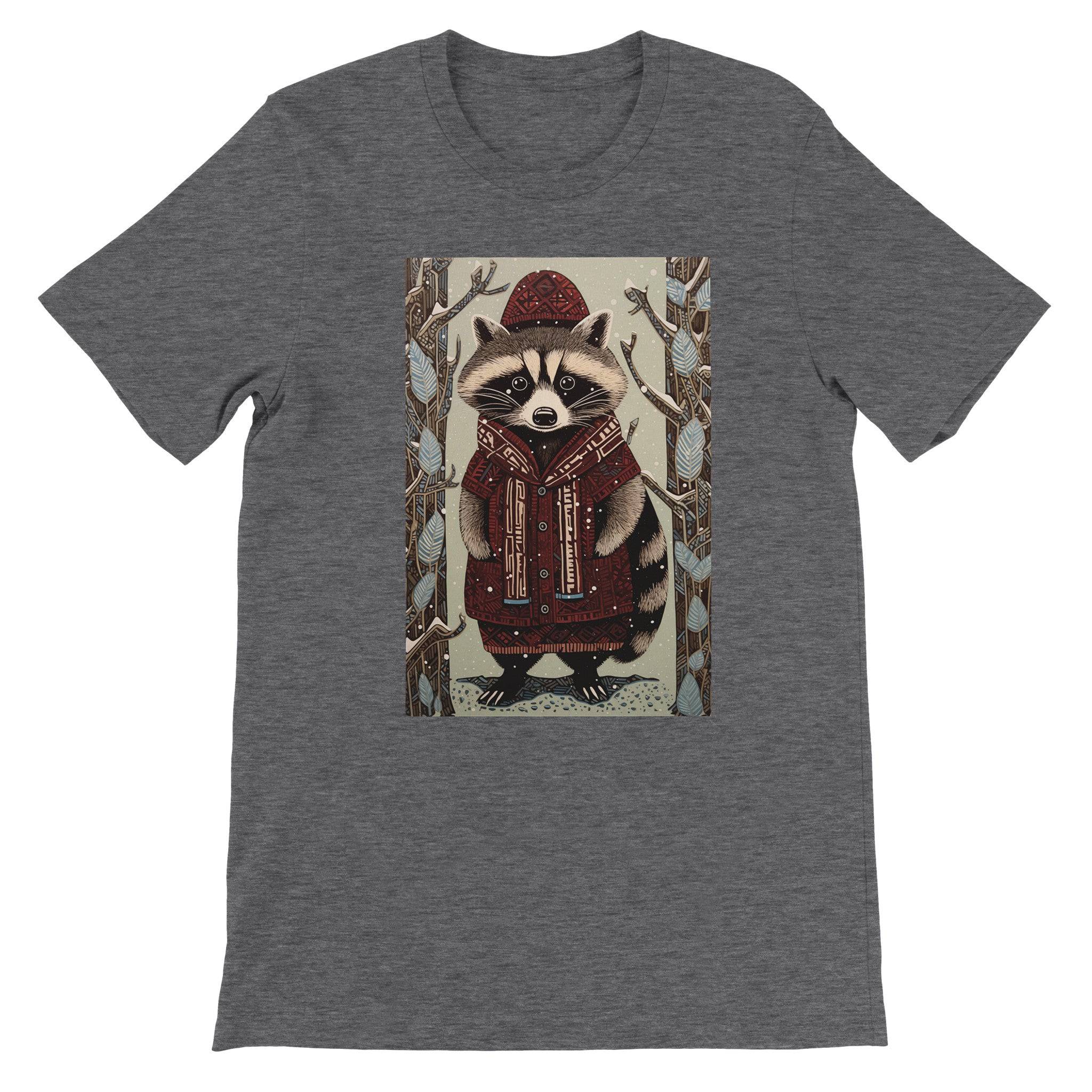 Budget Unisex Crewneck T-shirt/Racoon-Winter - Enet Images