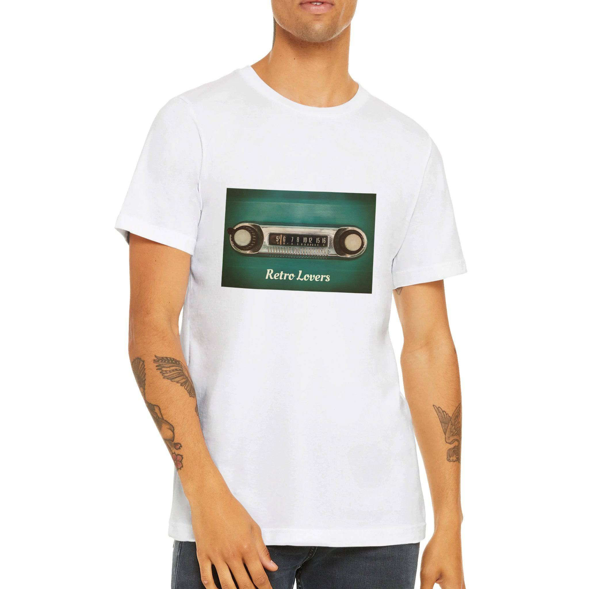 Budget Unisex Crewneck T-shirt/Retro-Lovers-Radio - Enet Images