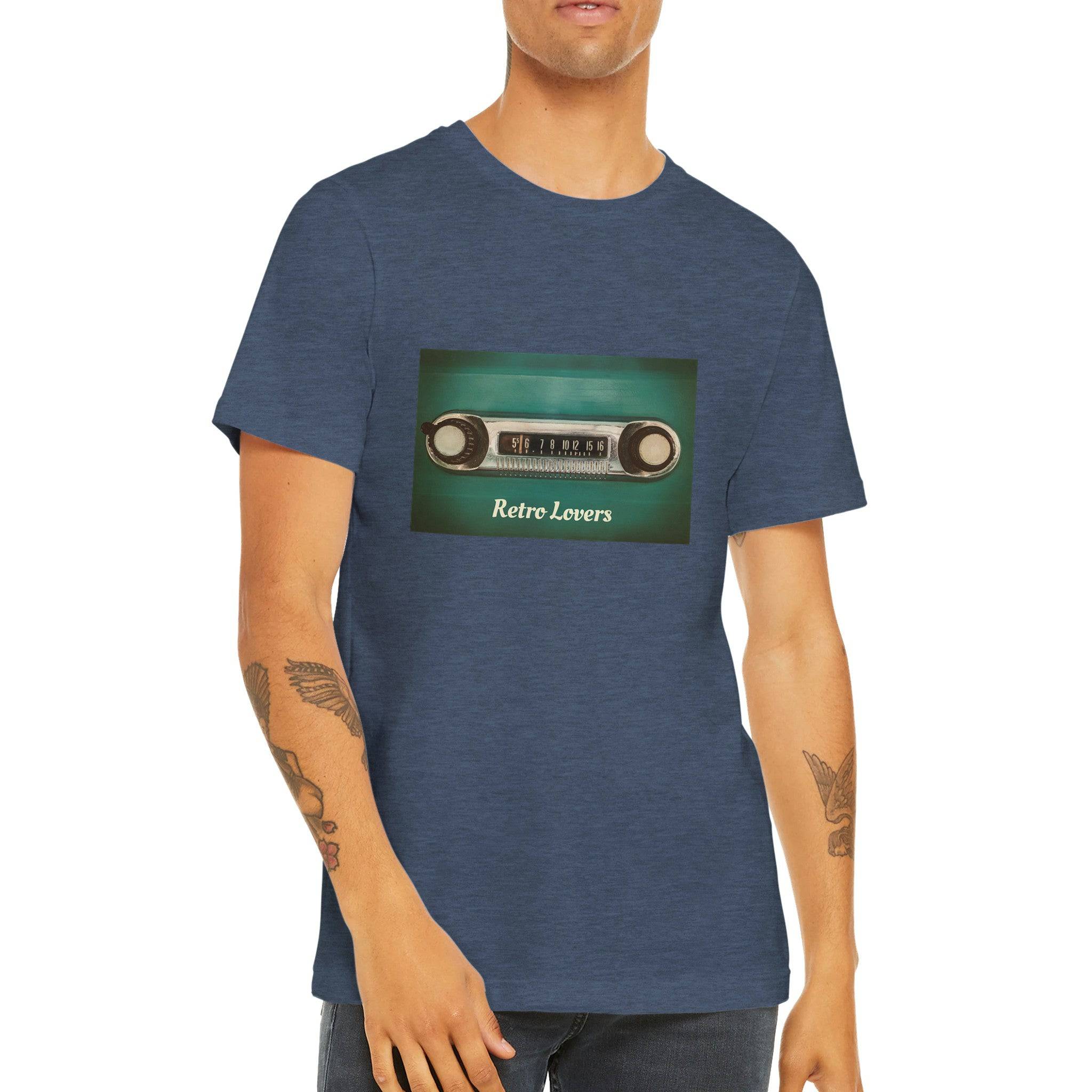 Budget Unisex Crewneck T-shirt/Retro-Lovers-Radio - Enet Images