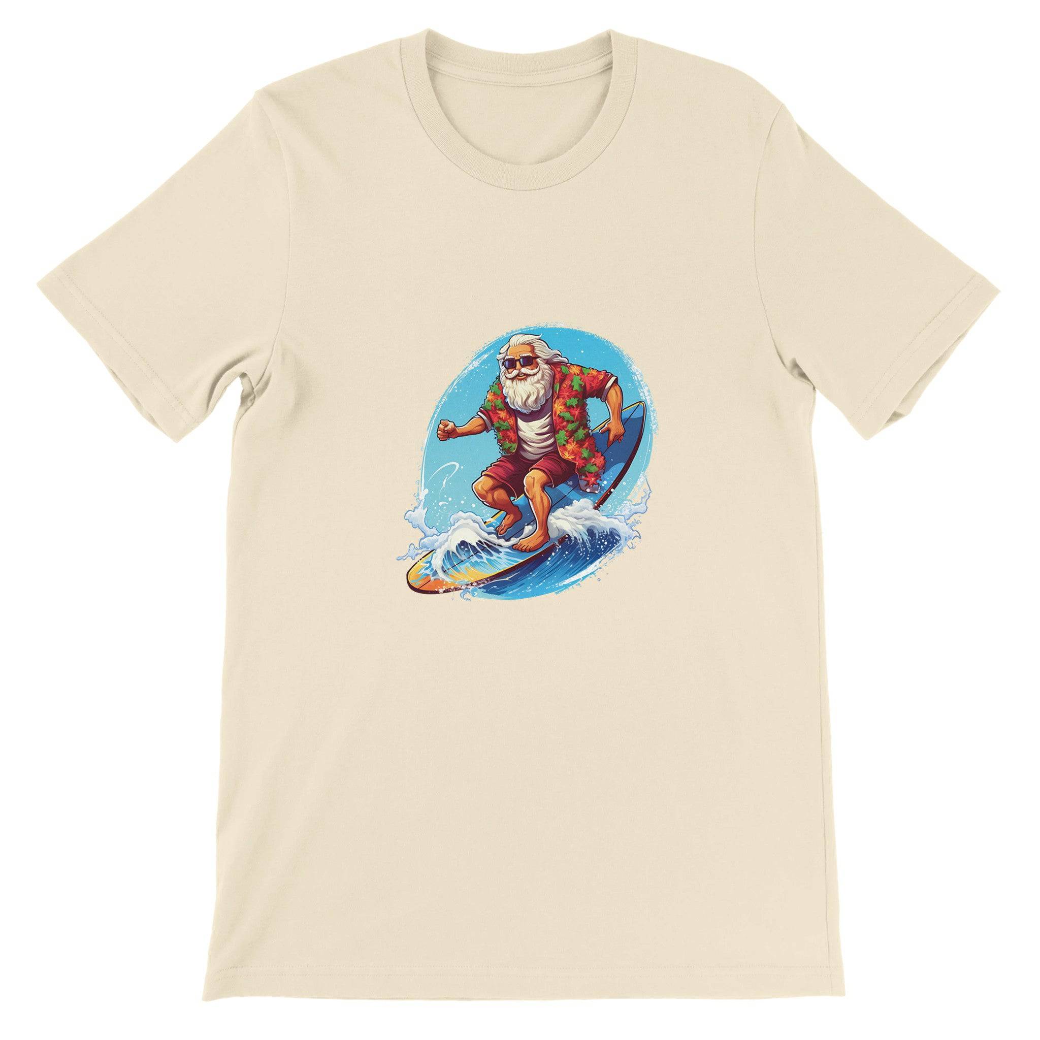 Budget Unisex Crewneck T-shirt/Santa-Surfin - Enet Images