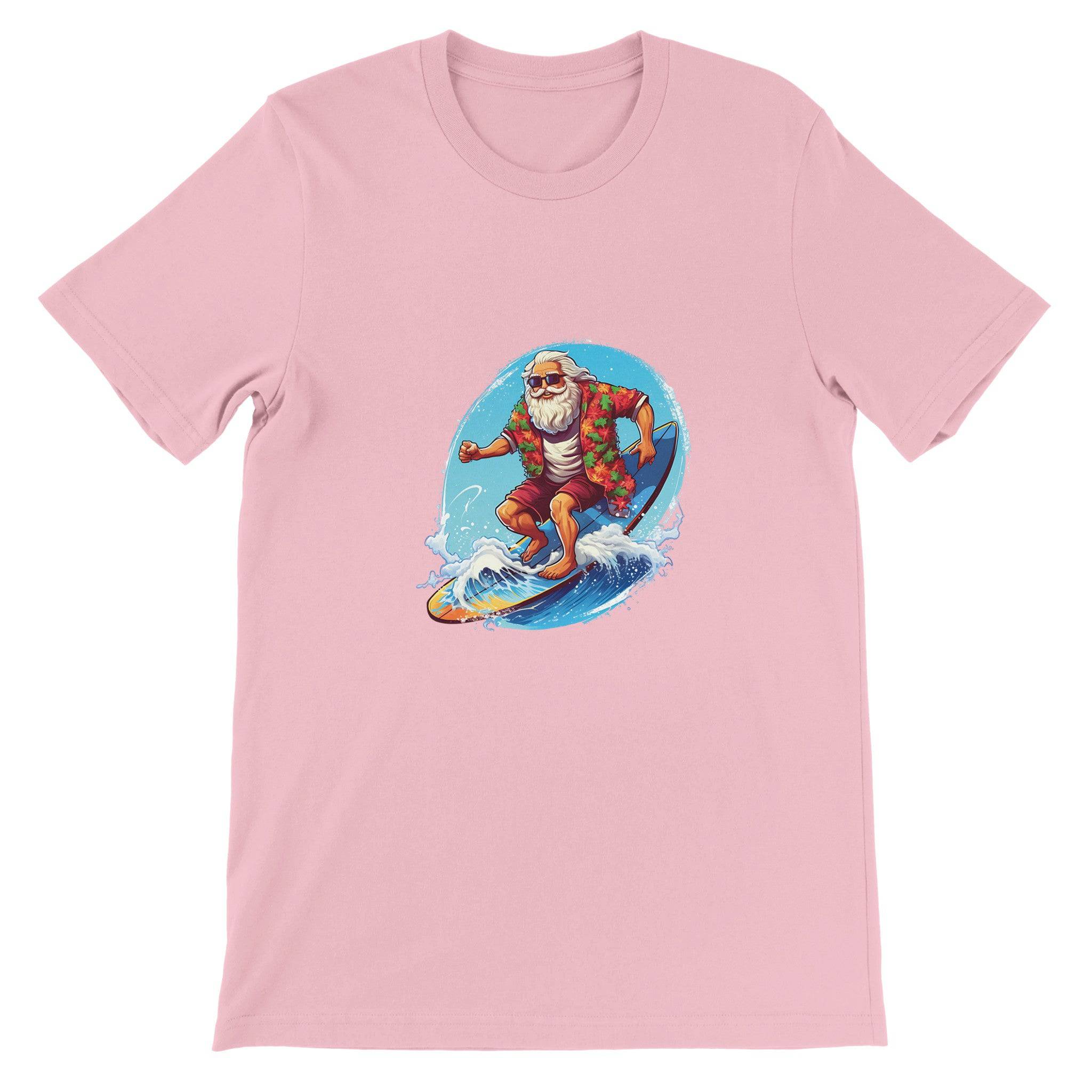 Budget Unisex Crewneck T-shirt/Santa-Surfin - Enet Images