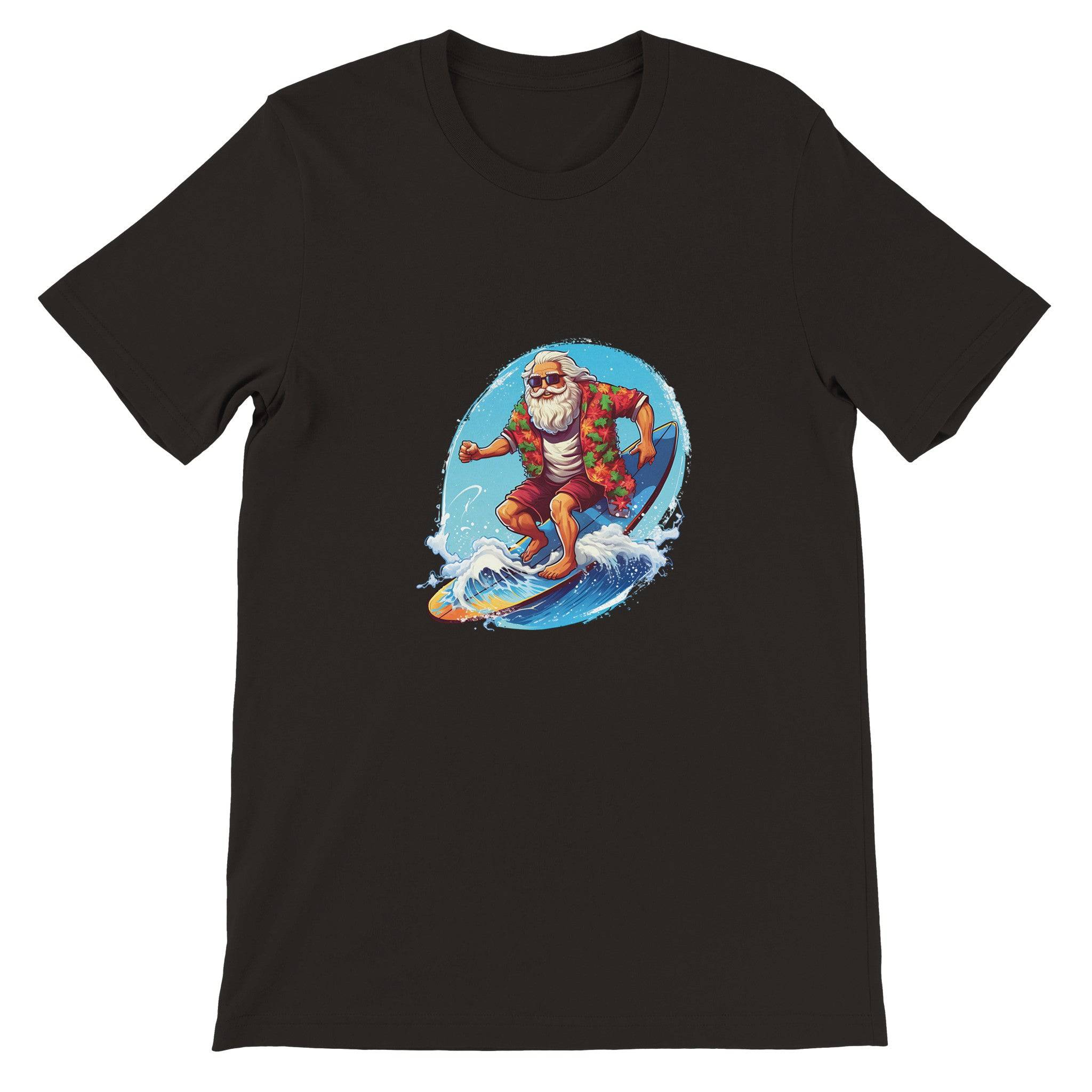 Budget Unisex Crewneck T-shirt/Santa-Surfin - Enet Images