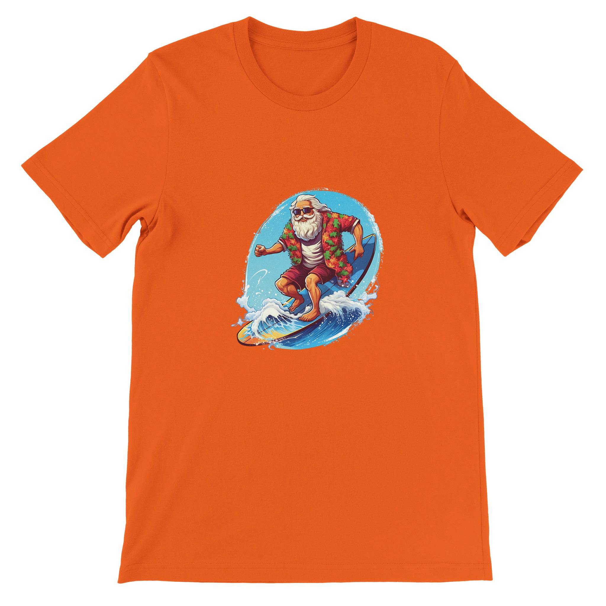 Budget Unisex Crewneck T-shirt/Santa-Surfin - Enet Images