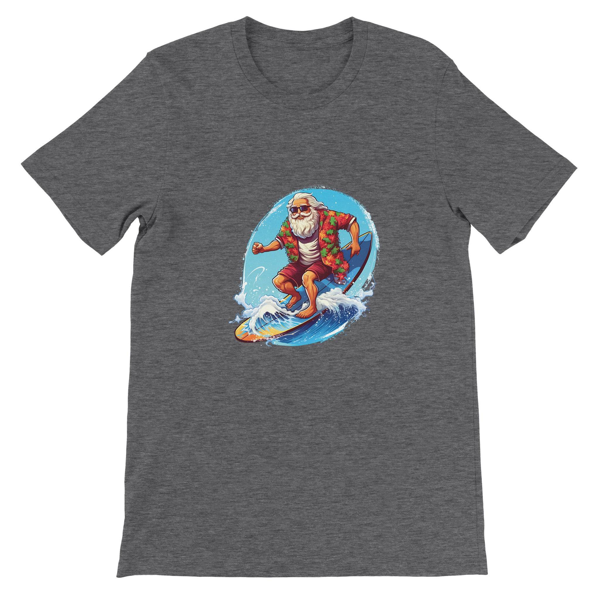 Budget Unisex Crewneck T-shirt/Santa-Surfin - Enet Images