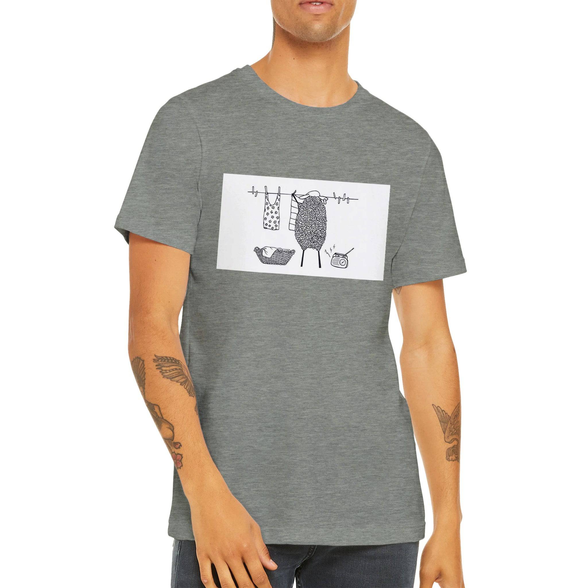 Budget Unisex Crewneck T-shirt/Sheep-Housewife - Enet Images