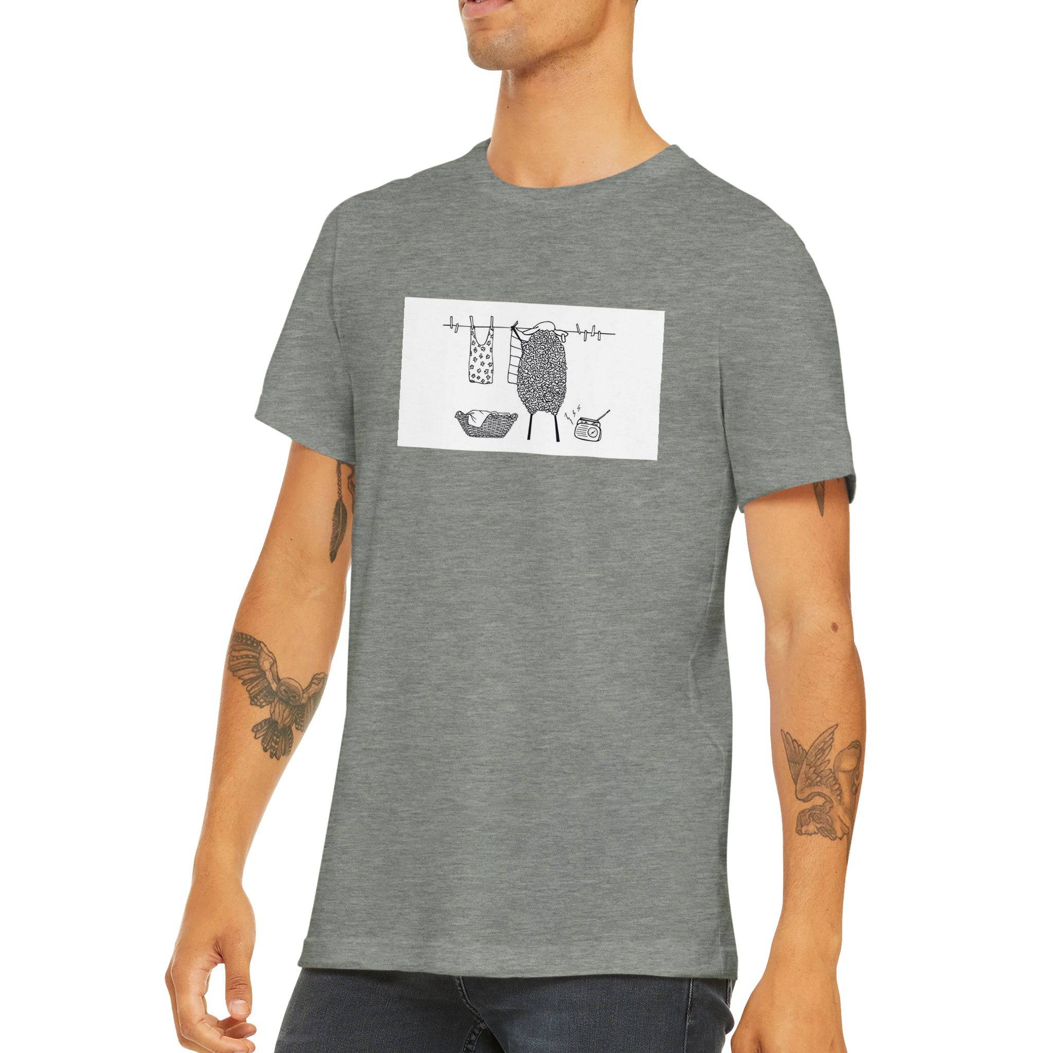 Budget Unisex Crewneck T-shirt/Sheep-Housewife - Enet Images