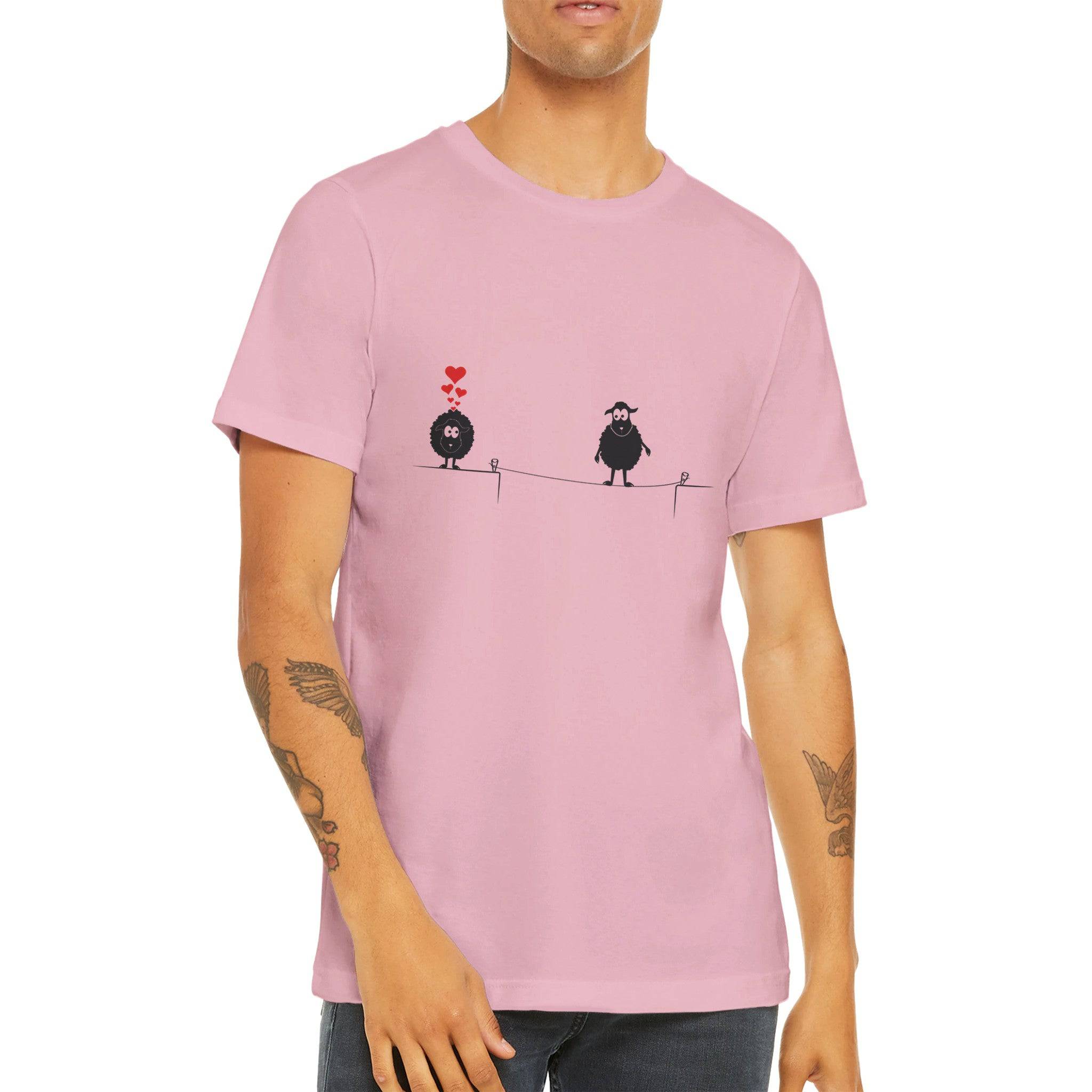 Budget Unisex Crewneck T-shirt/Sheep-Love - Enet Images