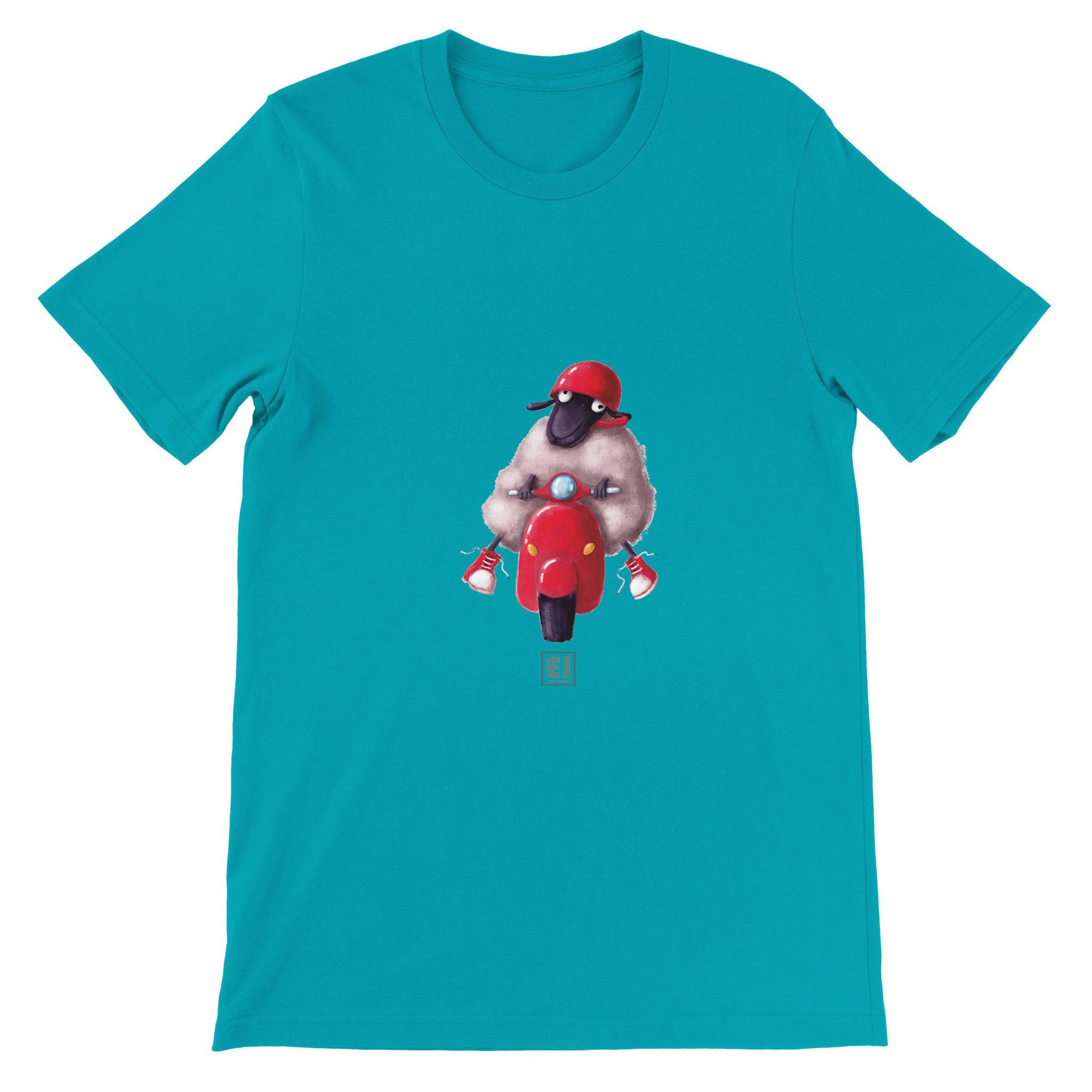 Budget Unisex Crewneck T-shirt/Sheep-Vespa - Enet Images