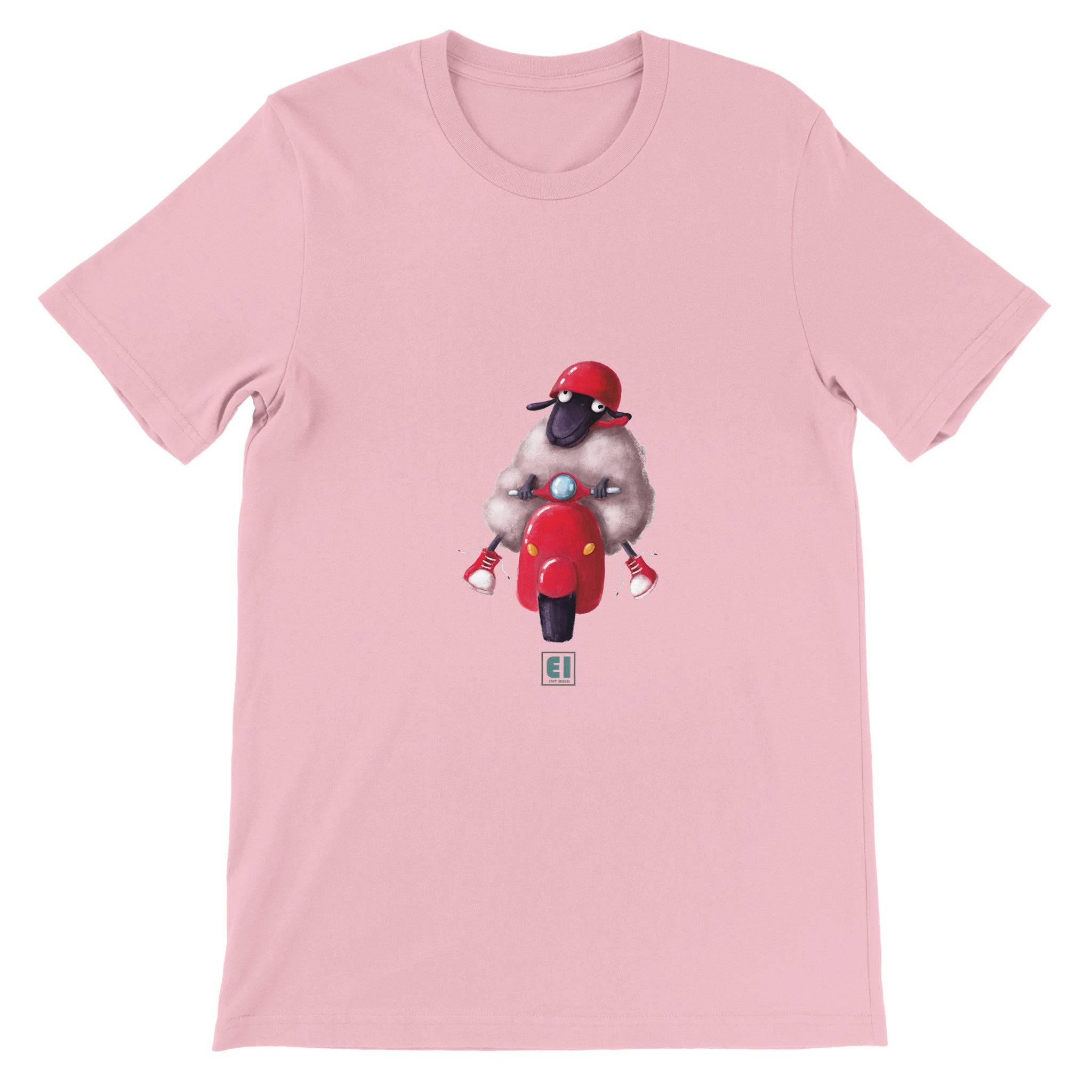 Budget Unisex Crewneck T-shirt/Sheep-Vespa - Enet Images