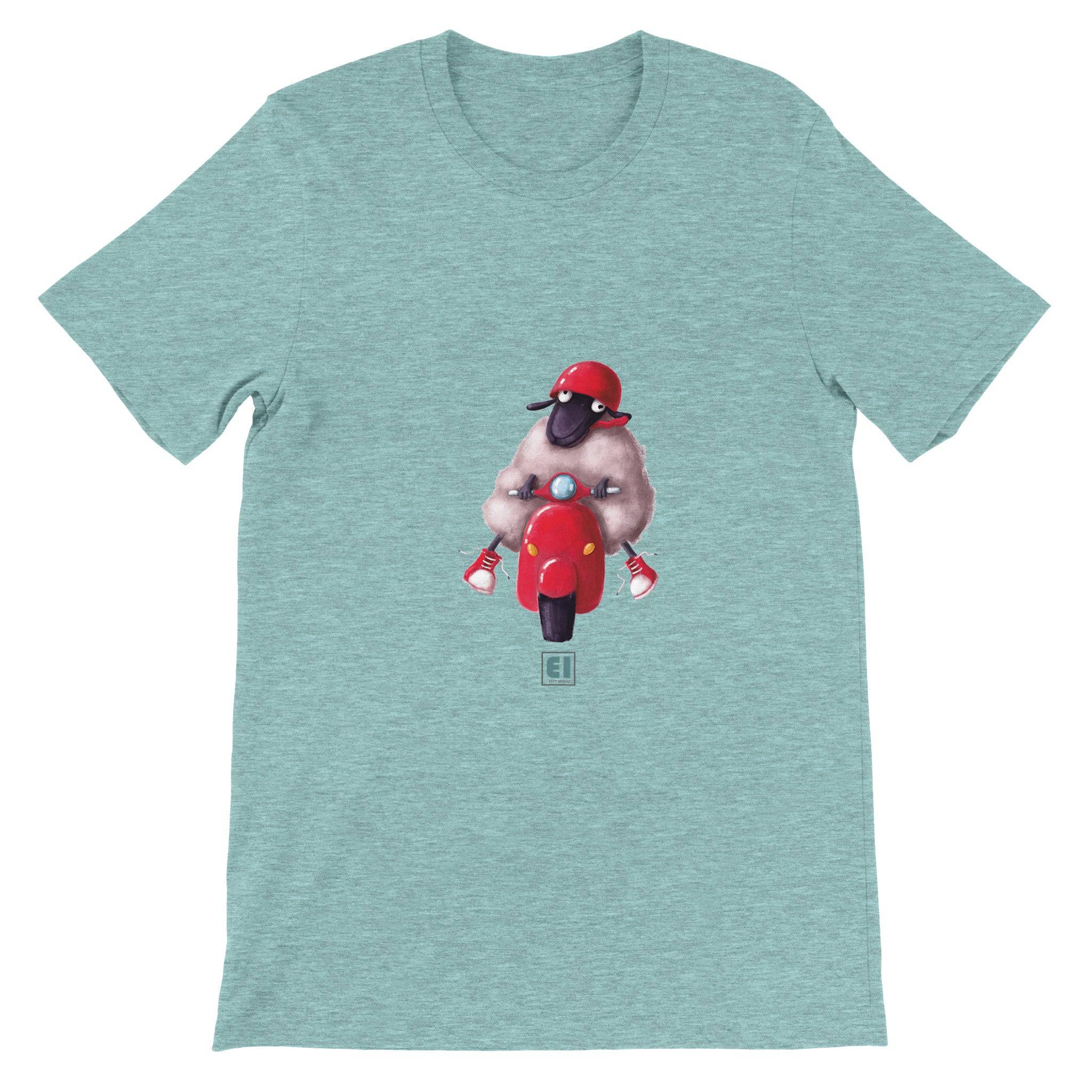 Budget Unisex Crewneck T-shirt/Sheep-Vespa - Enet Images