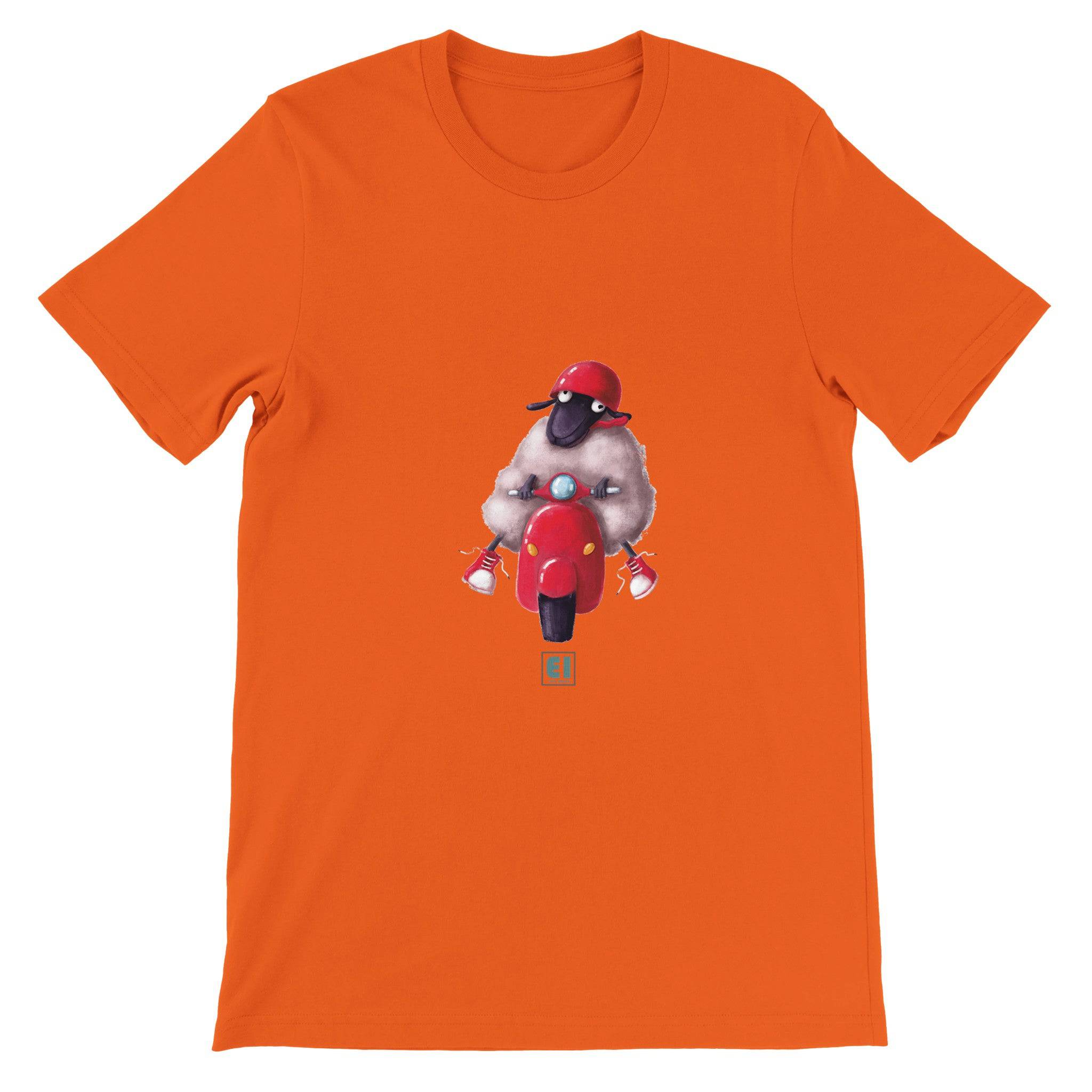 Budget Unisex Crewneck T-shirt/Sheep-Vespa - Enet Images