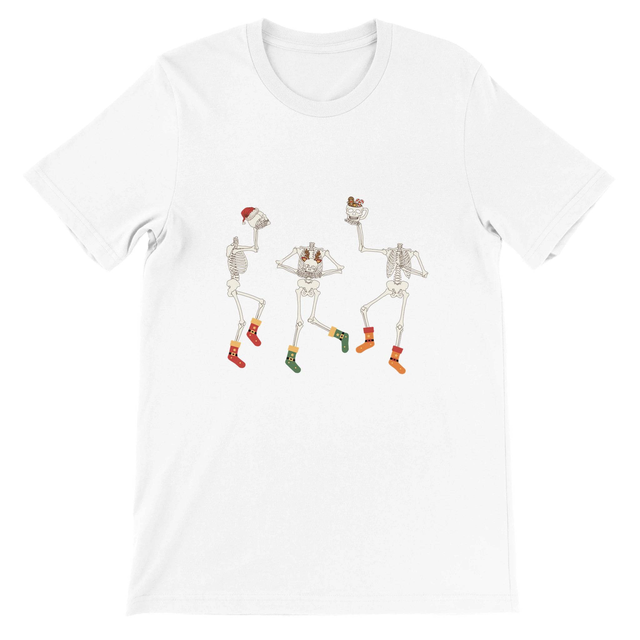 Budget Unisex Crewneck T-shirt/Skeleton-Christmas-Socks - Enet Images