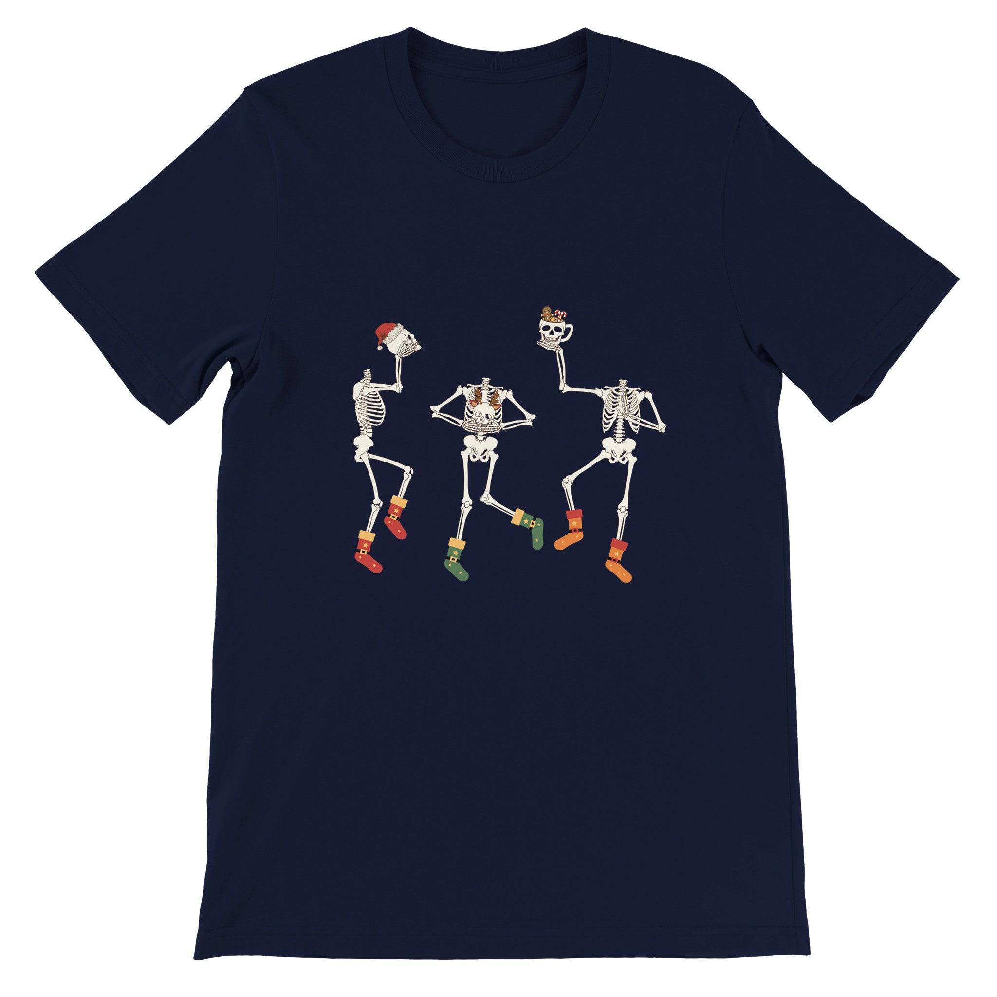 Budget Unisex Crewneck T-shirt/Skeleton-Christmas-Socks - Enet Images