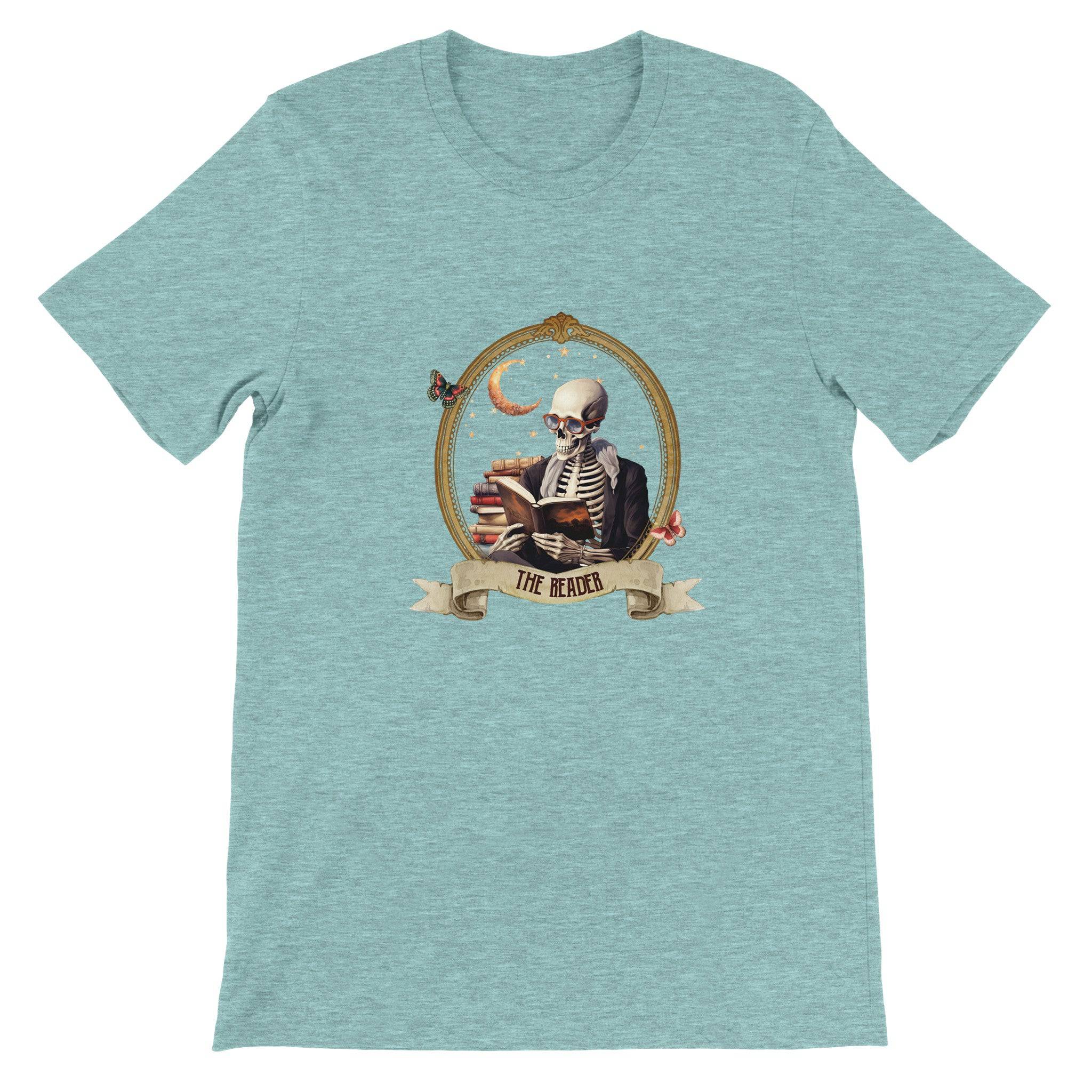 Budget Unisex Crewneck T-shirt/Skeleton-Reader - Enet Images