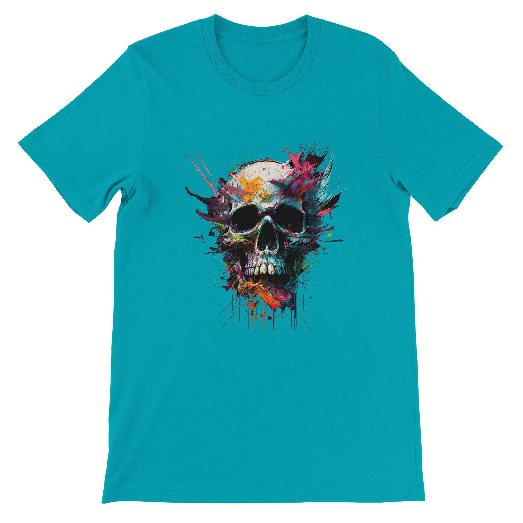 Budget Unisex Crewneck T-shirt/Skull-Art - Enet Images