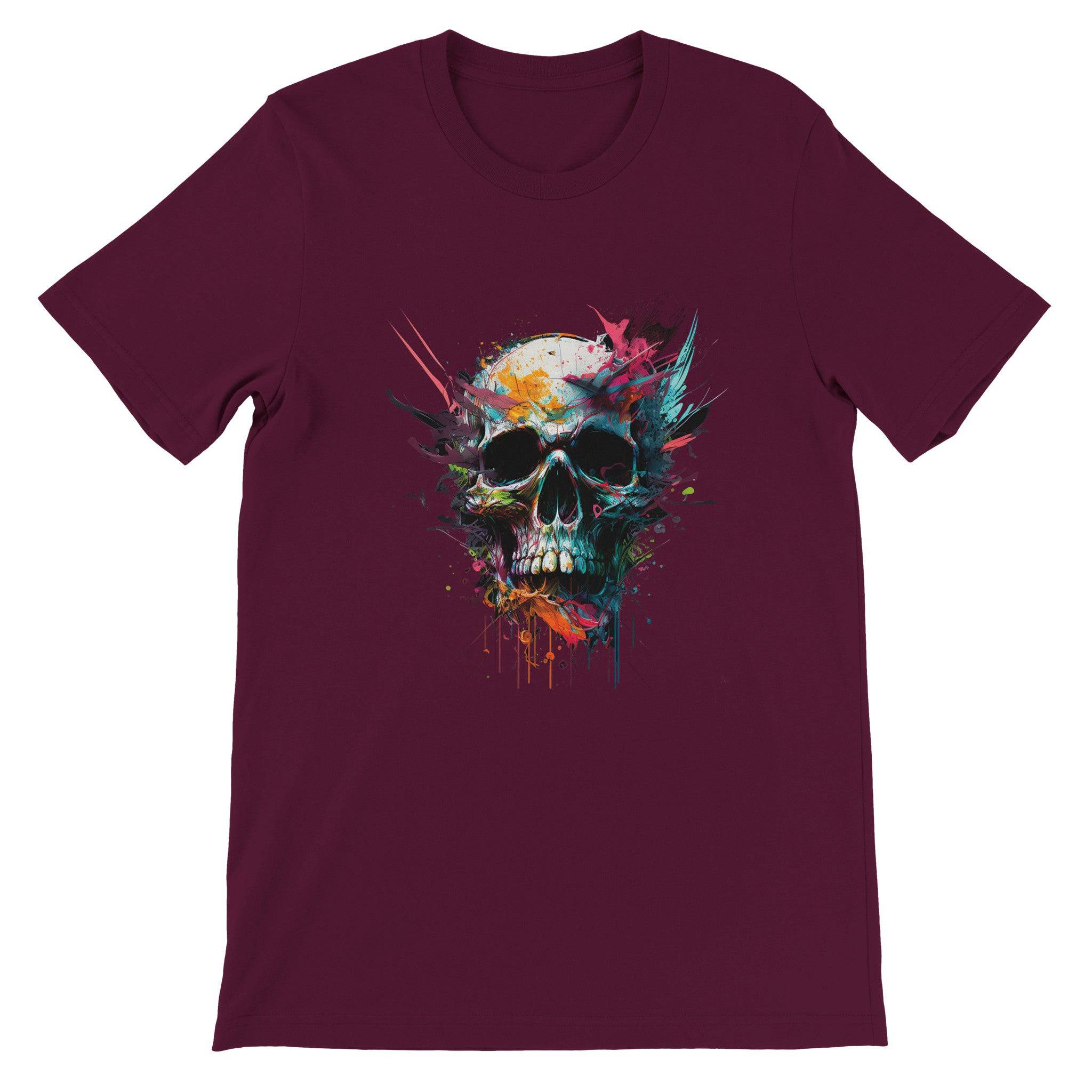 Budget Unisex Crewneck T-shirt/Skull-Art - Enet Images