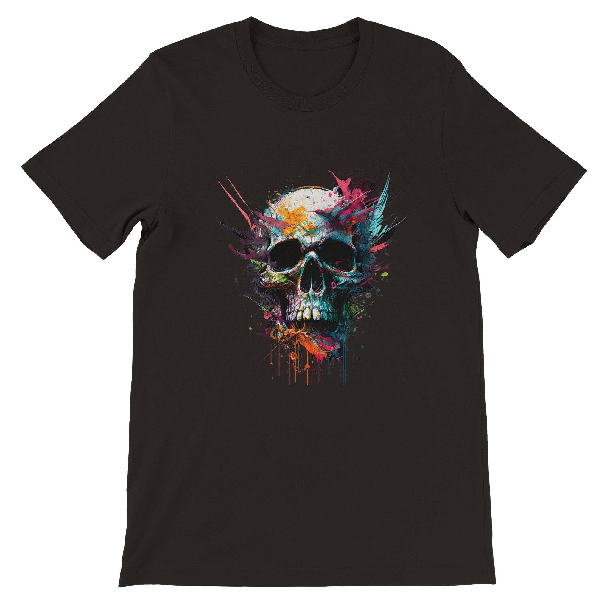 Budget Unisex Crewneck T-shirt/Skull-Art - Enet Images