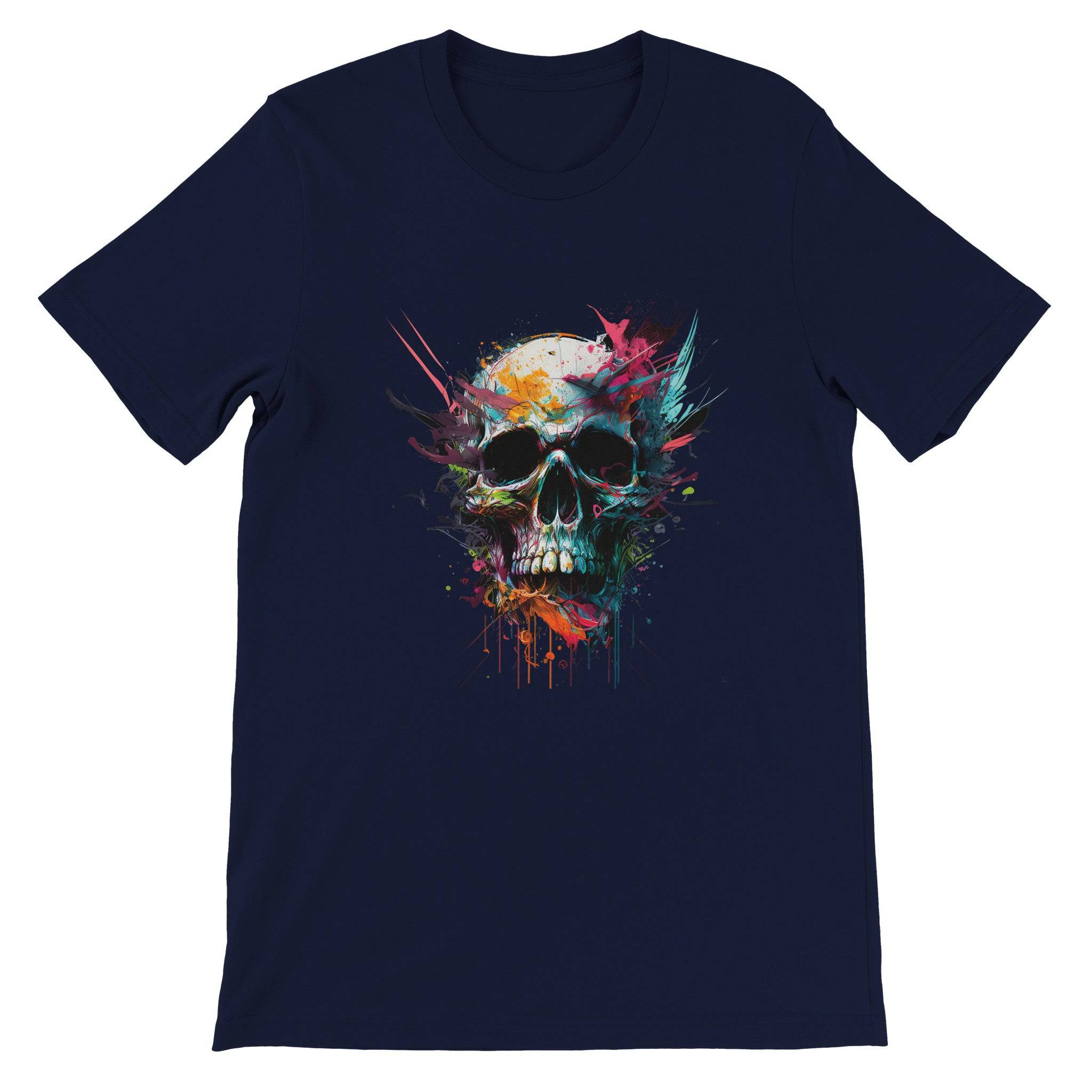 Budget Unisex Crewneck T-shirt/Skull-Art - Enet Images