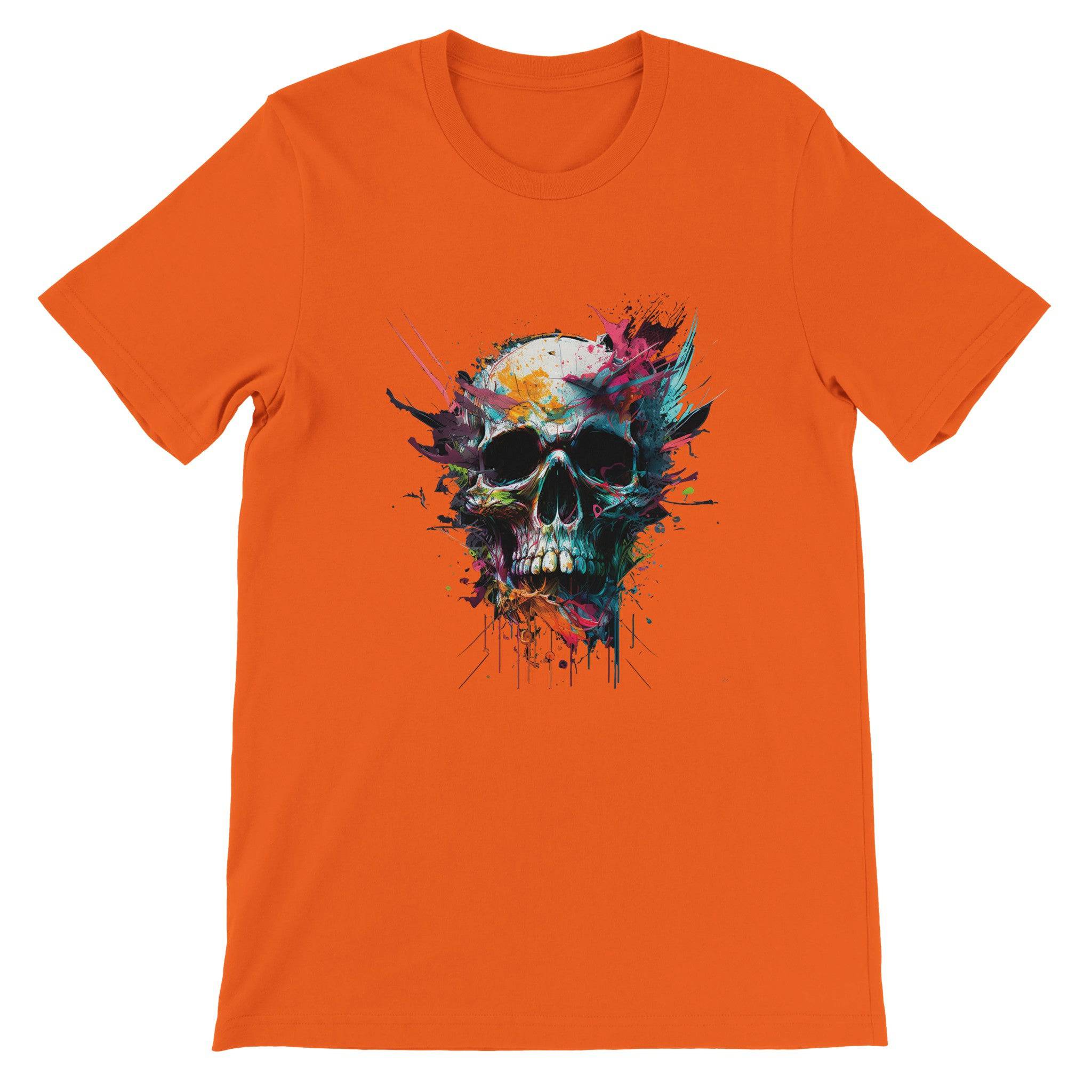 Budget Unisex Crewneck T-shirt/Skull-Art - Enet Images