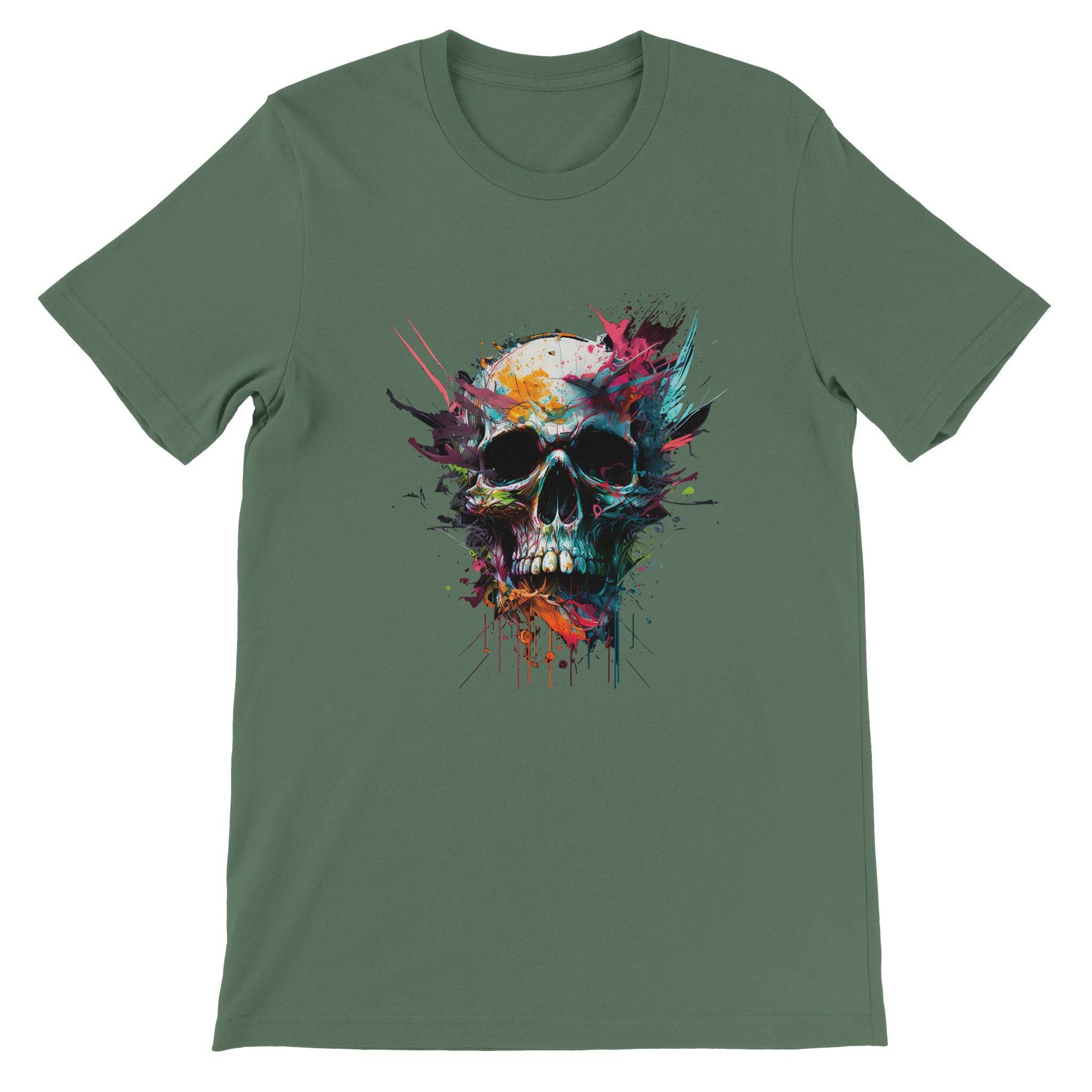 Budget Unisex Crewneck T-shirt/Skull-Art - Enet Images