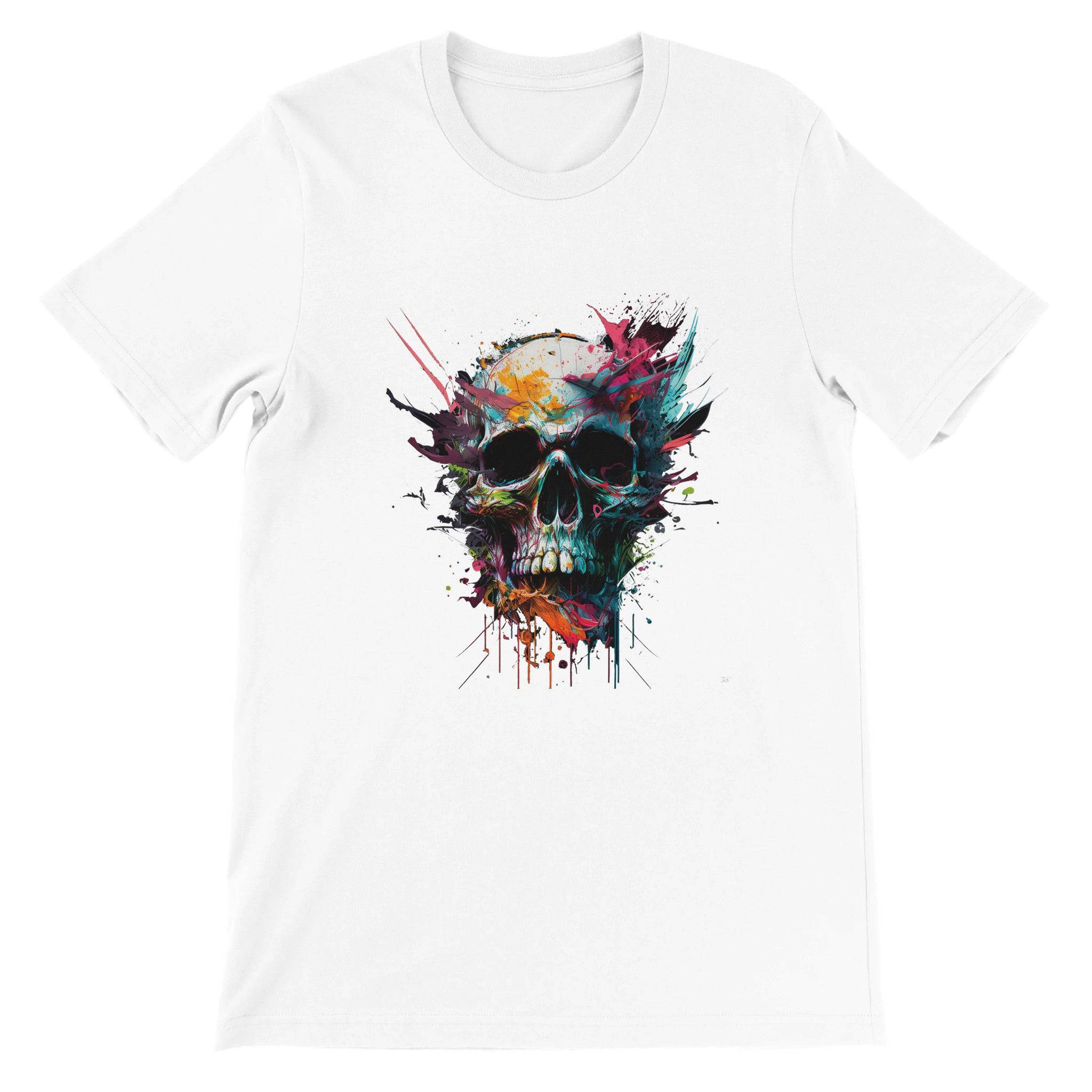 Budget Unisex Crewneck T-shirt/Skull-Art - Enet Images
