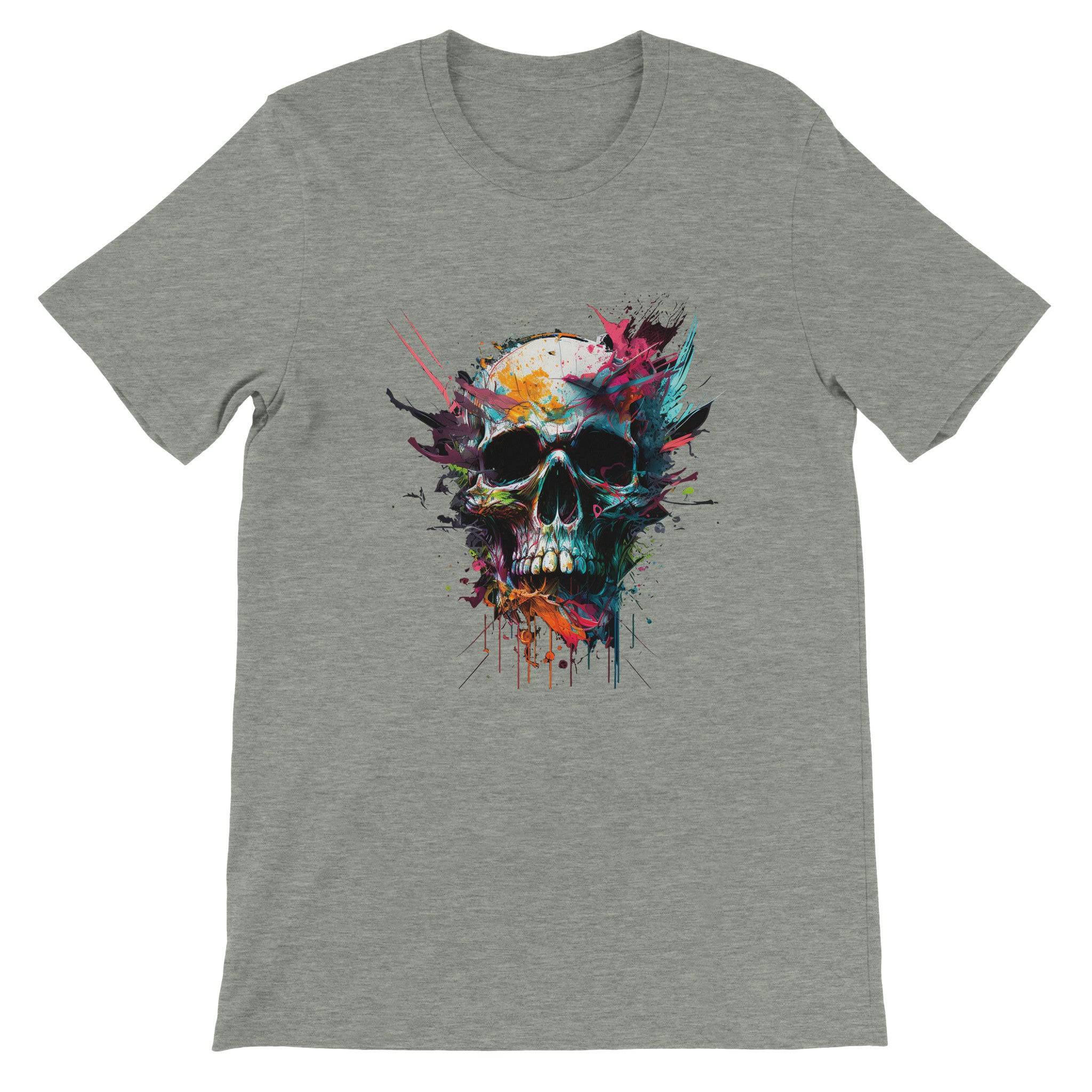 Budget Unisex Crewneck T-shirt/Skull-Art - Enet Images