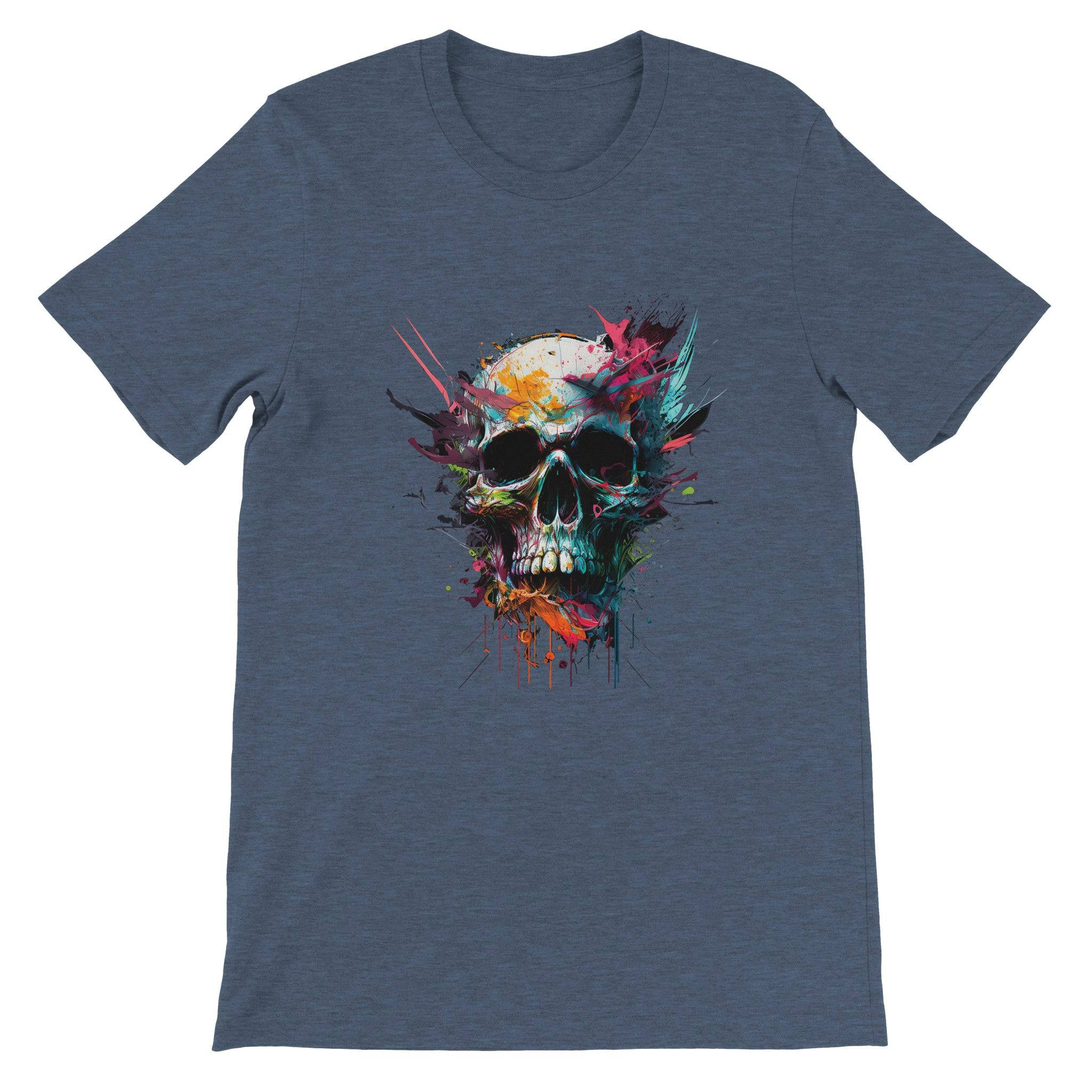 Budget Unisex Crewneck T-shirt/Skull-Art - Enet Images